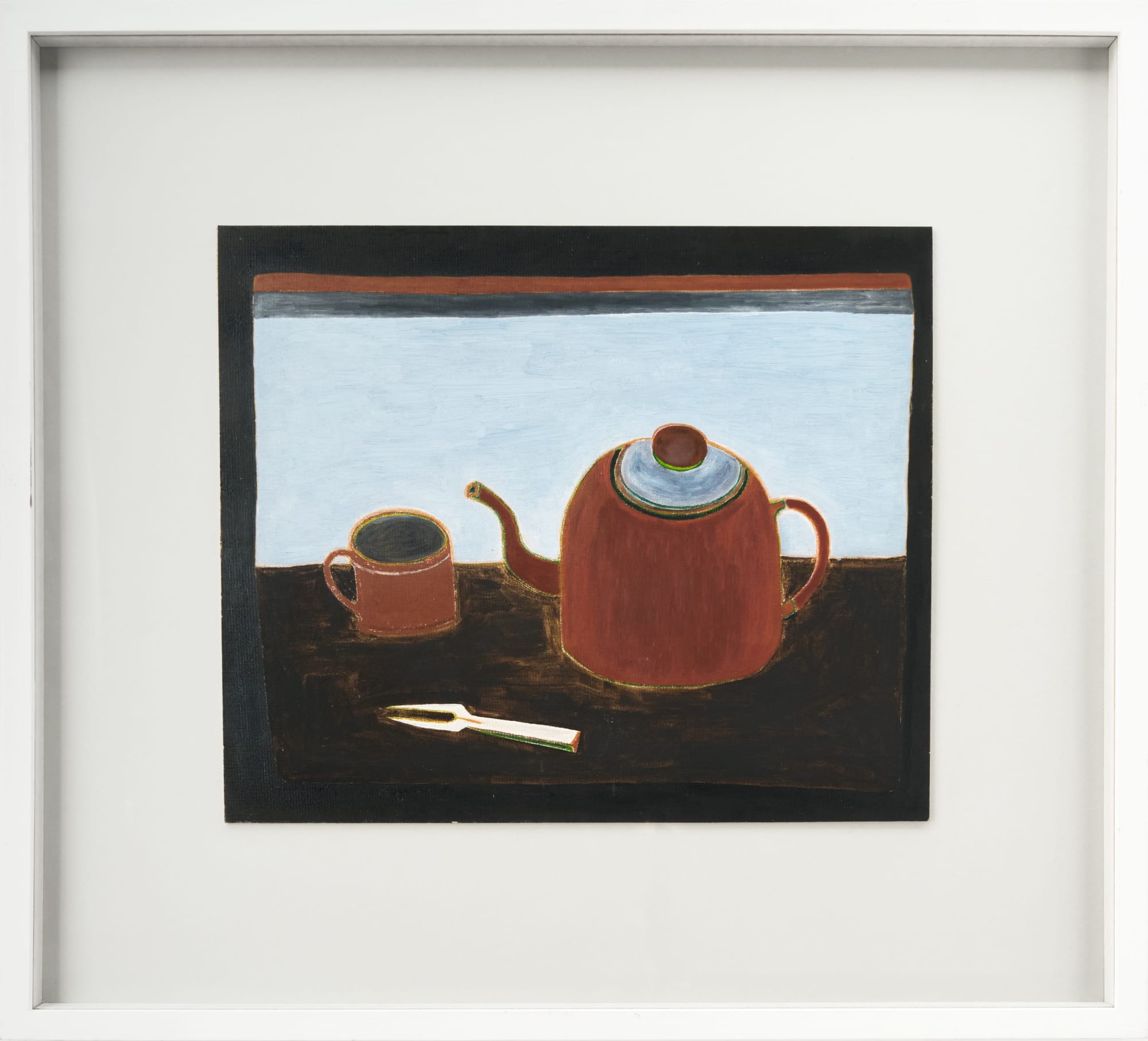 Rachel Nicholson, Composition with Two Brown Objects, 1976