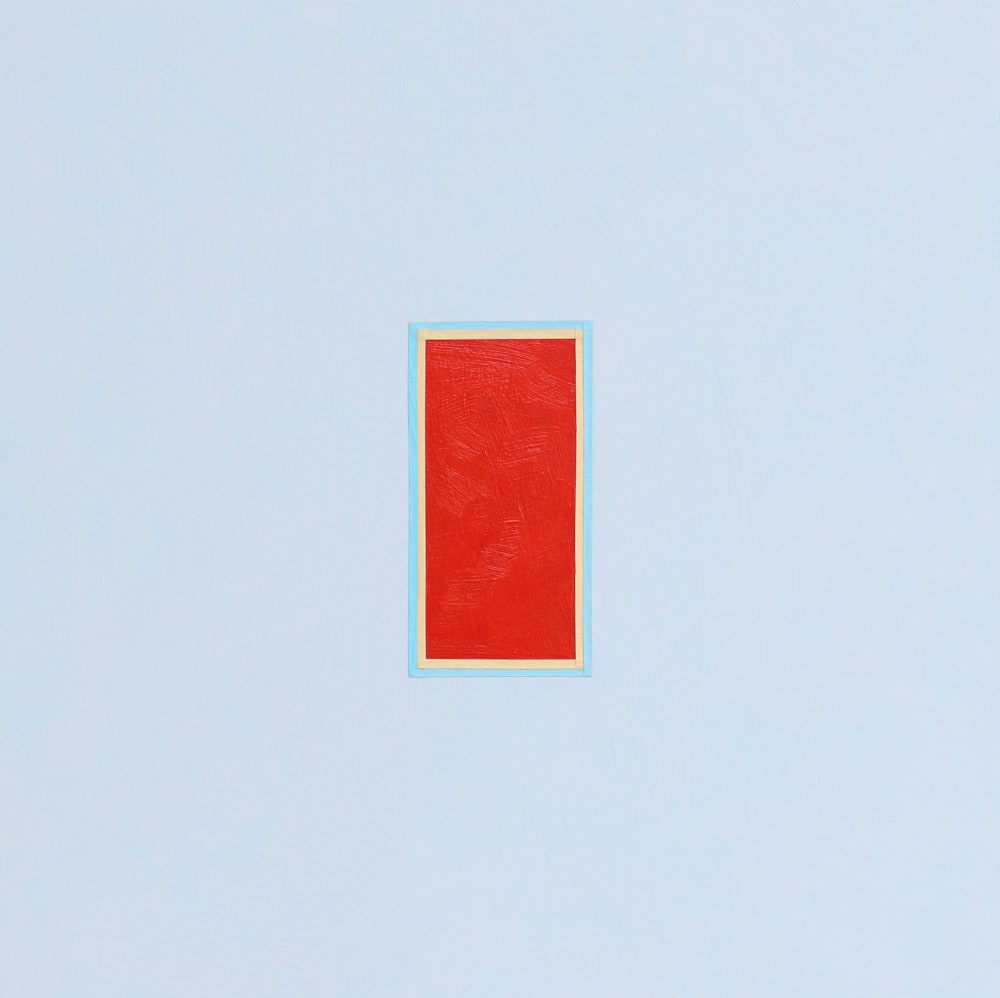 Luke Frost, Titanate yellow and light cyan volts, 2019