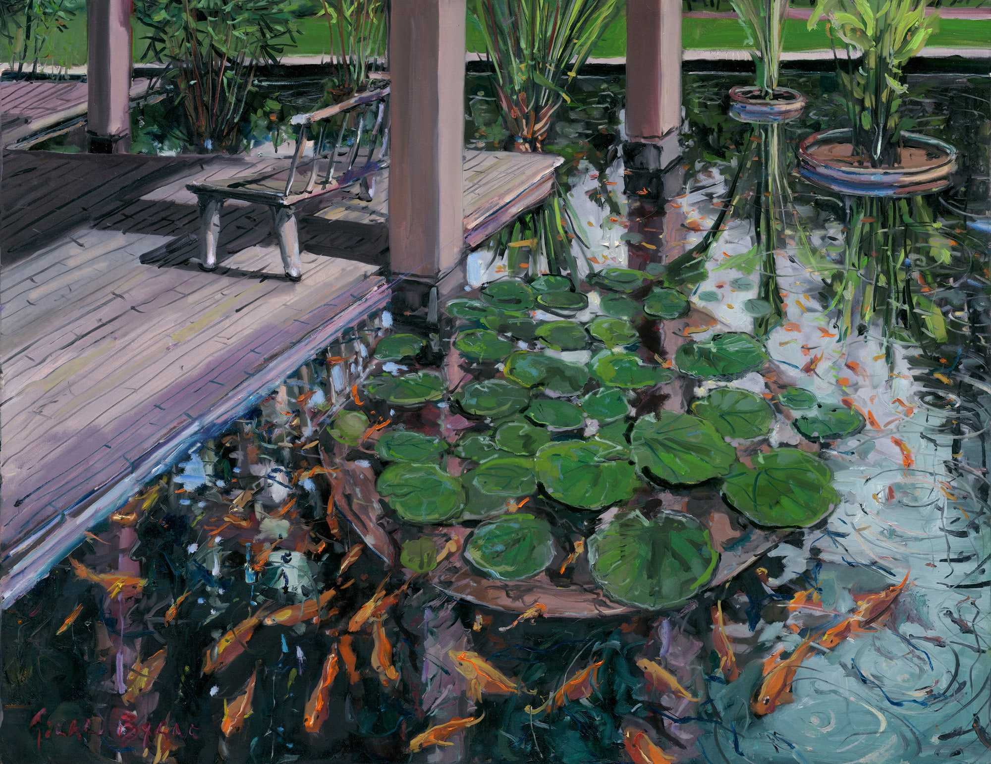 Gerard Byrne, Shimmer Koi Pond