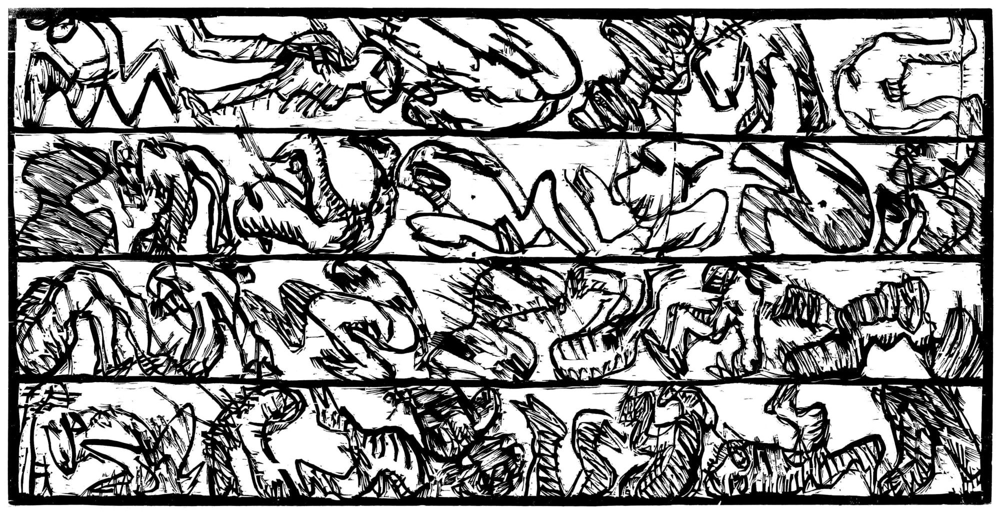 Erich Steininger, "Menschen-Zeichen I", 1988