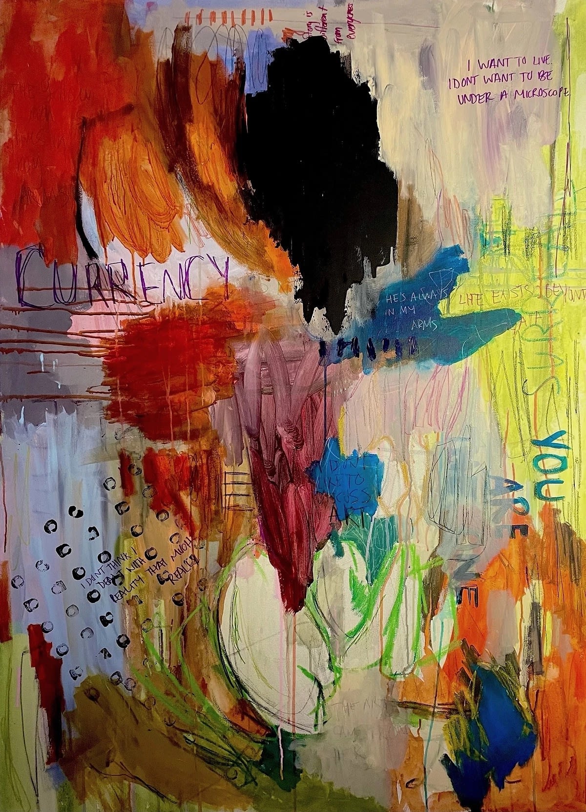 Milan Young, The Yellow Man, Paints my Arms, 2022