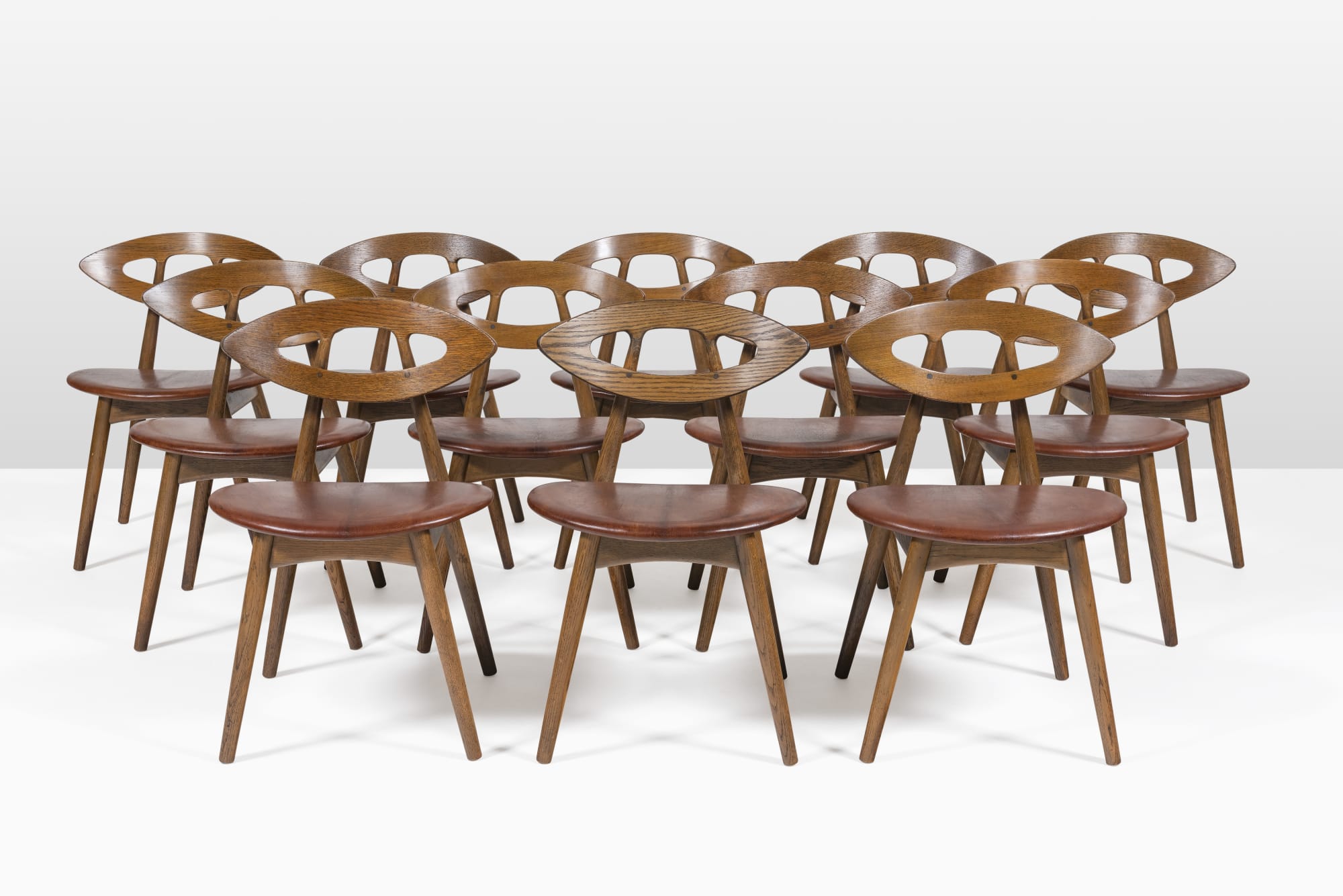 Ejvind Johansson, Set of 12 "eye"chairs, 1961