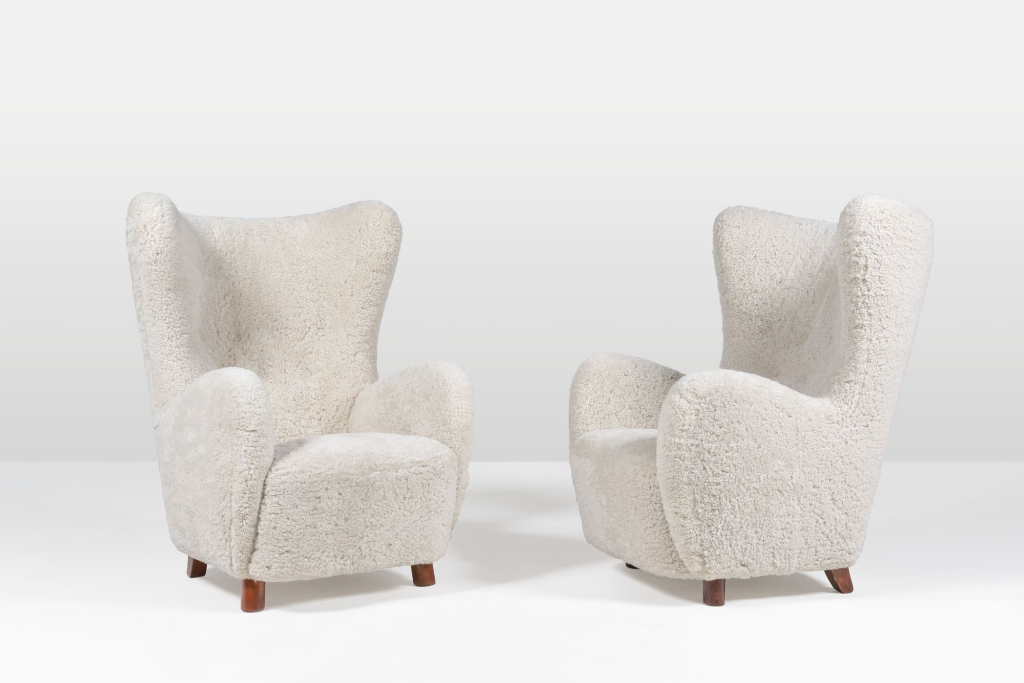 Mogens Lassen, Pair of highback armchairs, 1930