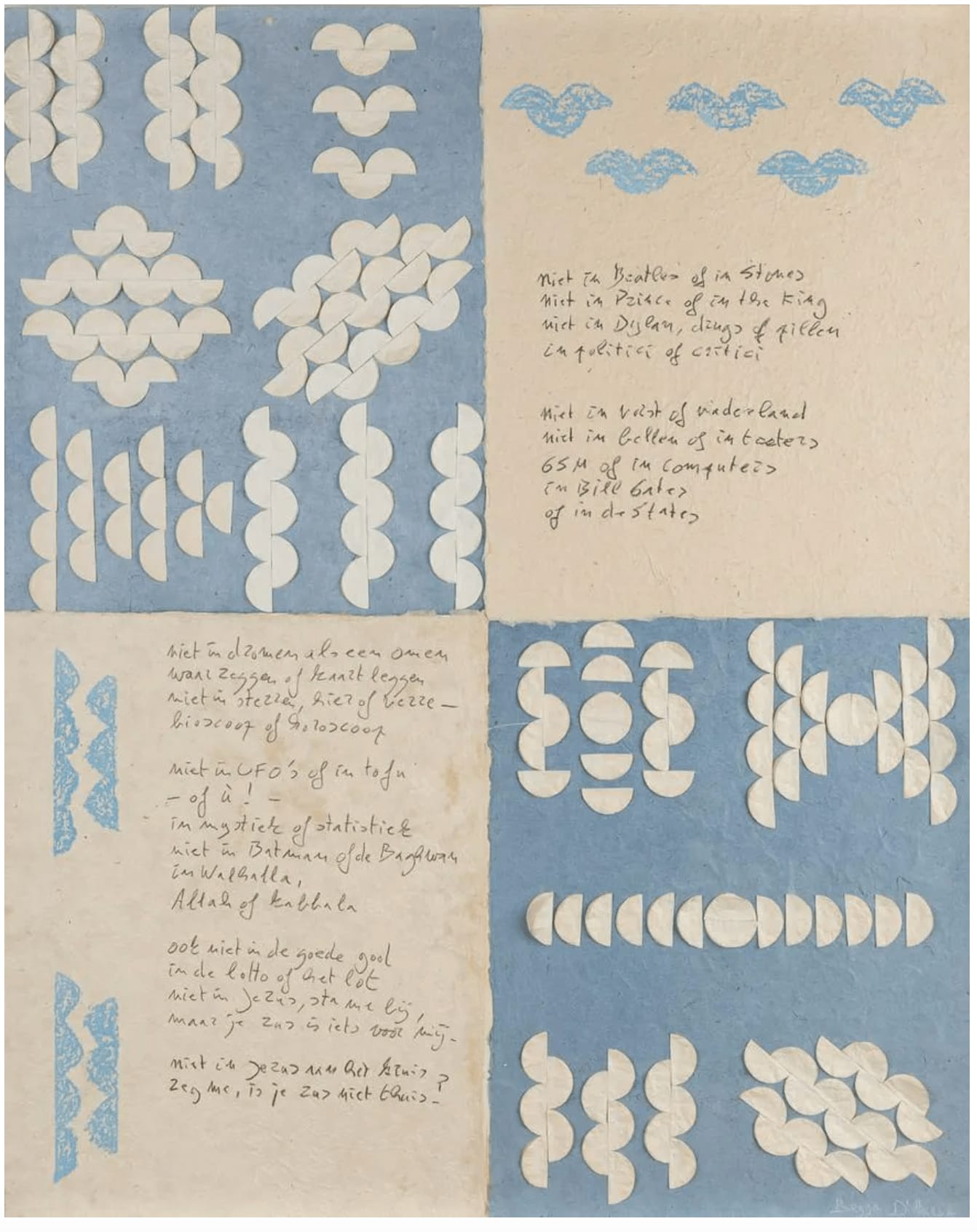 Archive, Begga D’haese Niet Blue Collage