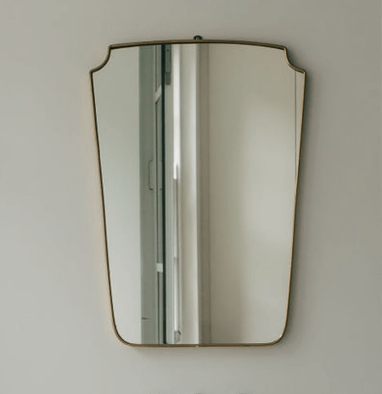 Mirror, Italian Shield Mirror with Notches