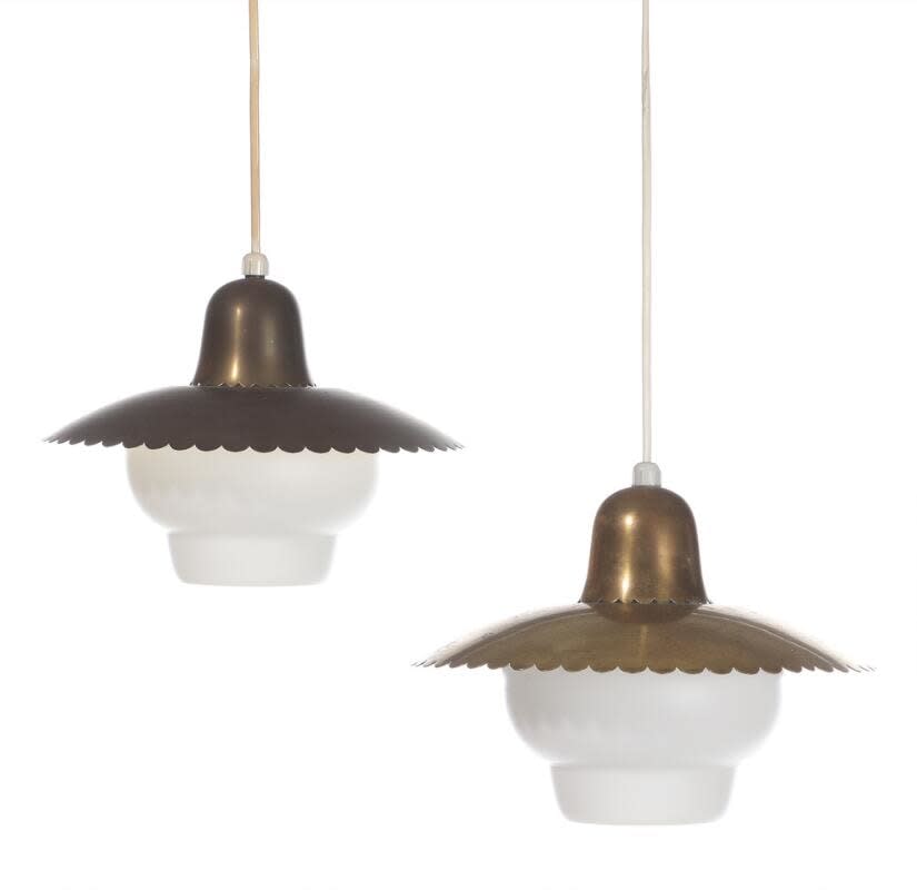 Archive, Petite Scalloped Brass Pendants