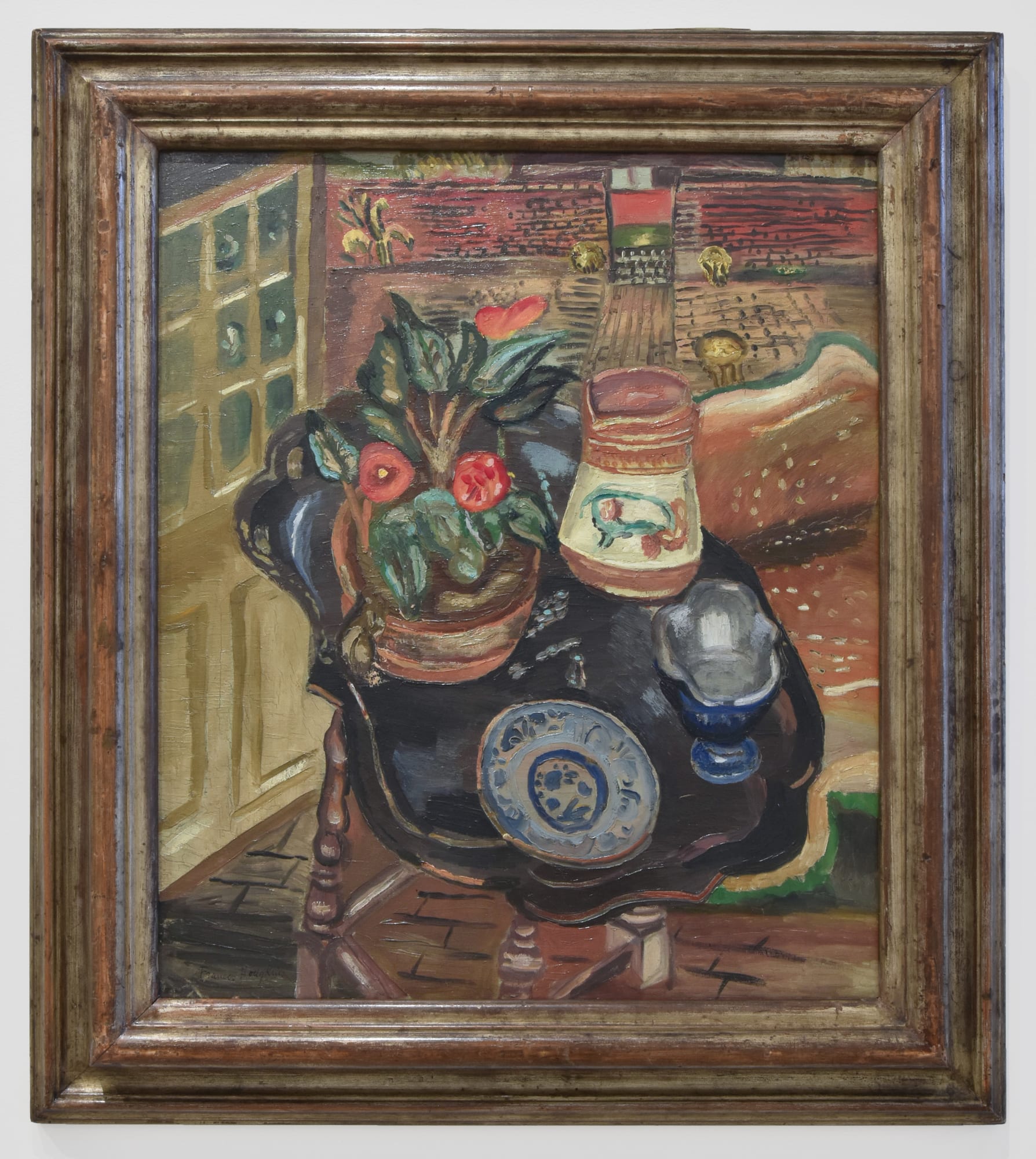 Frances Hodgkins, Still Life in front of Courtyard, c.1930