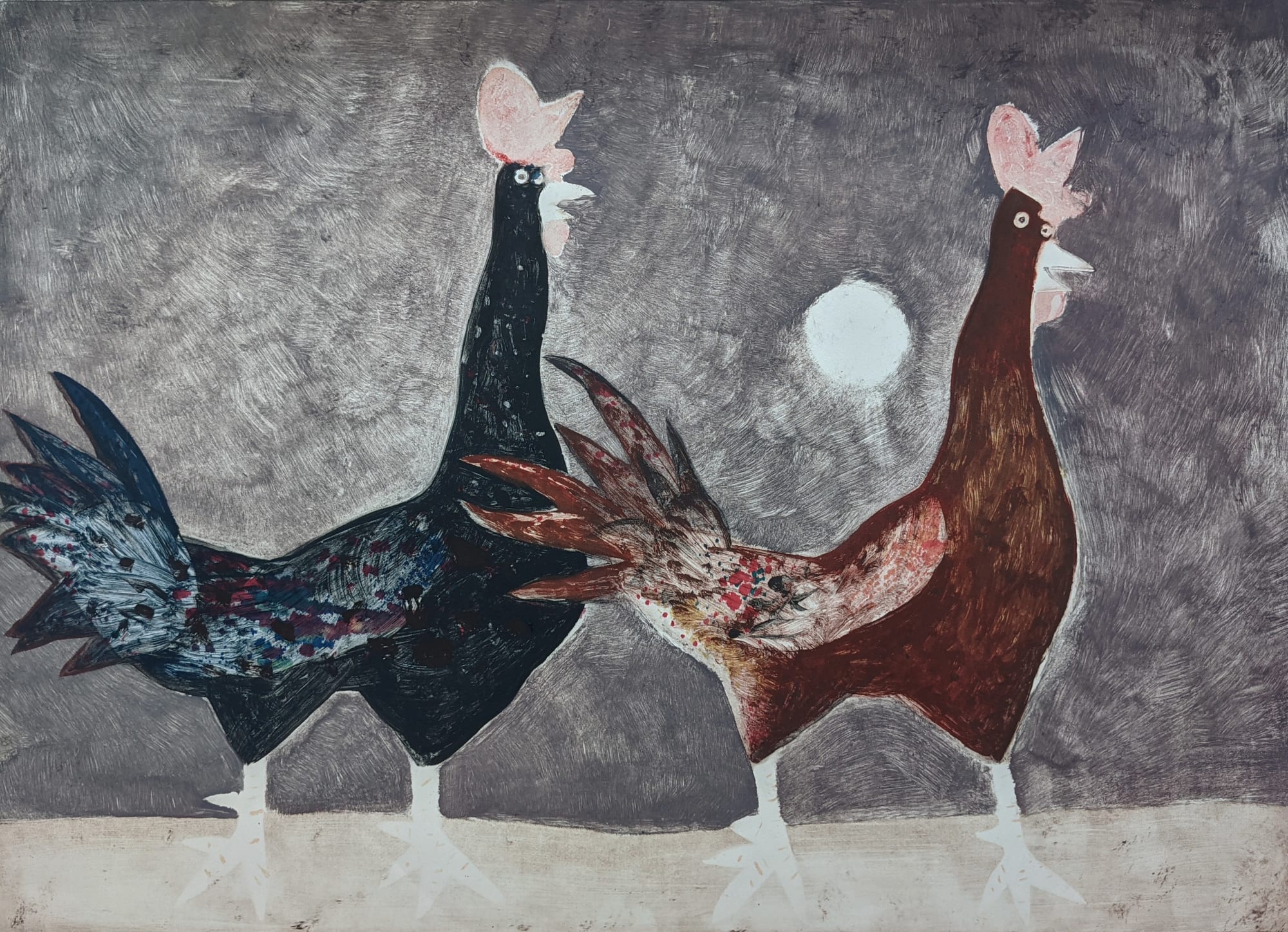 John Byrne, Two Hens, 1992