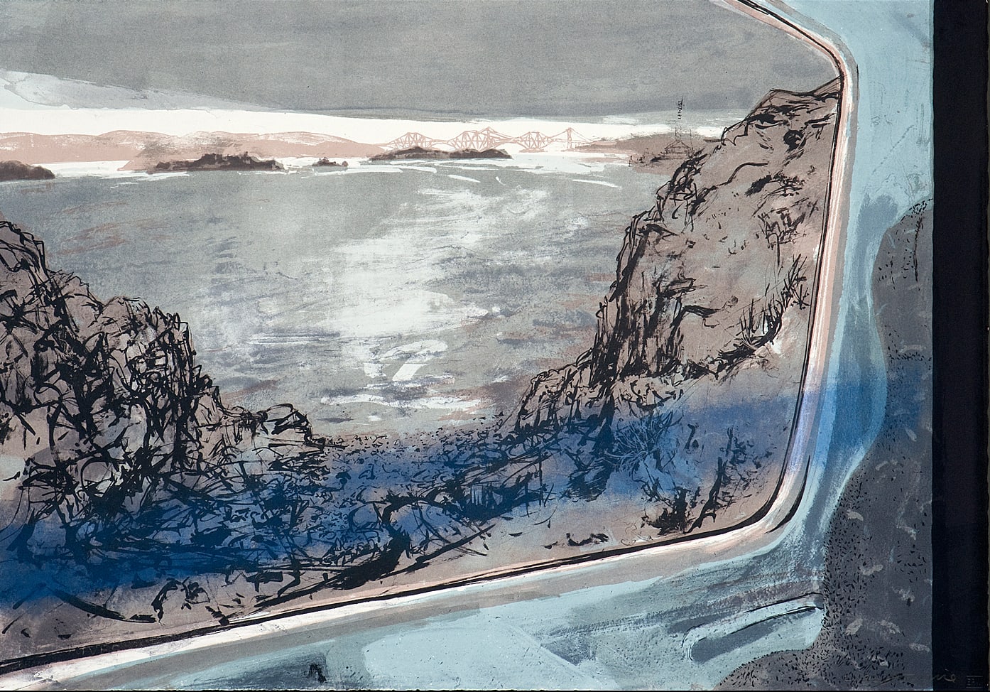 Kate Downie, Late Train on the Forth, 2009