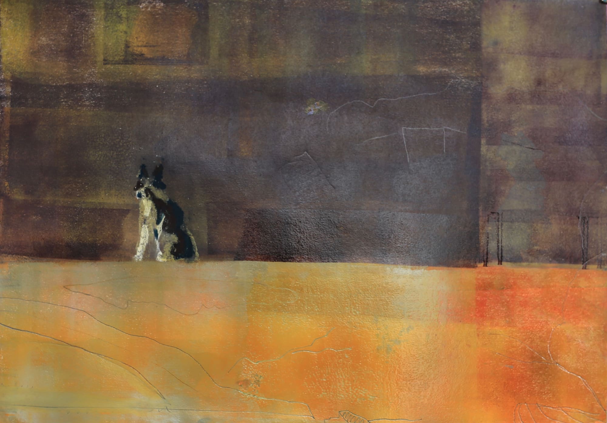 Lesley Burr, Lonely Husky, 2020