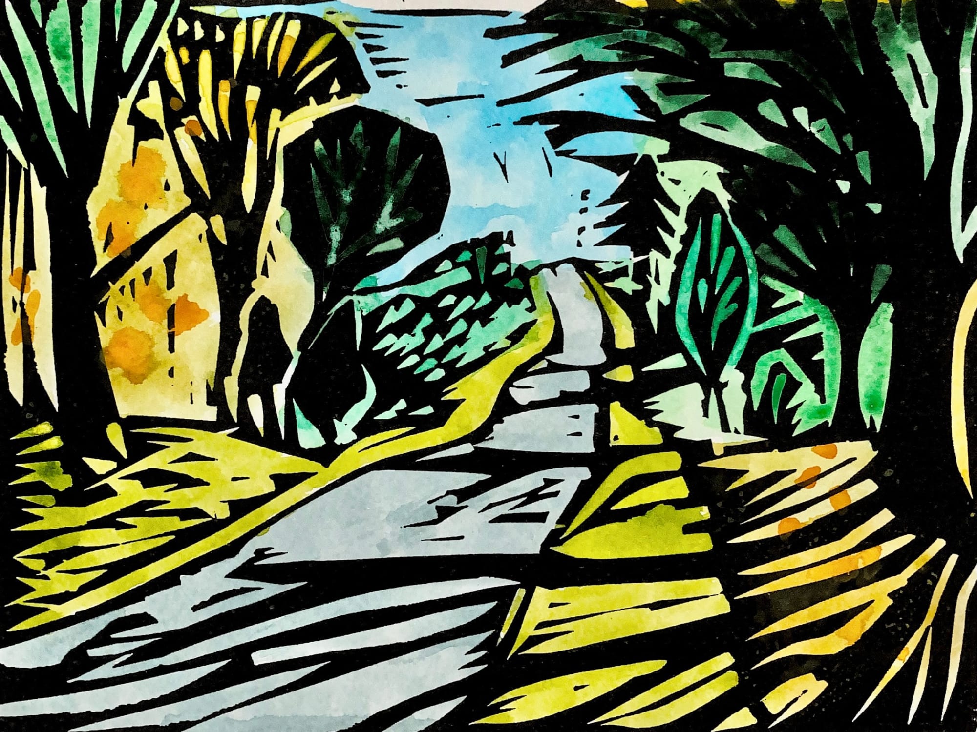 Damian Henry, Summer Trees, 2025