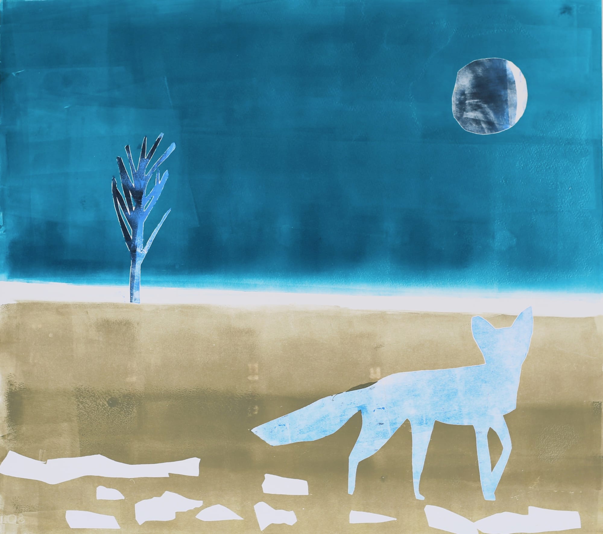 Lesley Burr, Eclipse amidst Water Landscape, 2022