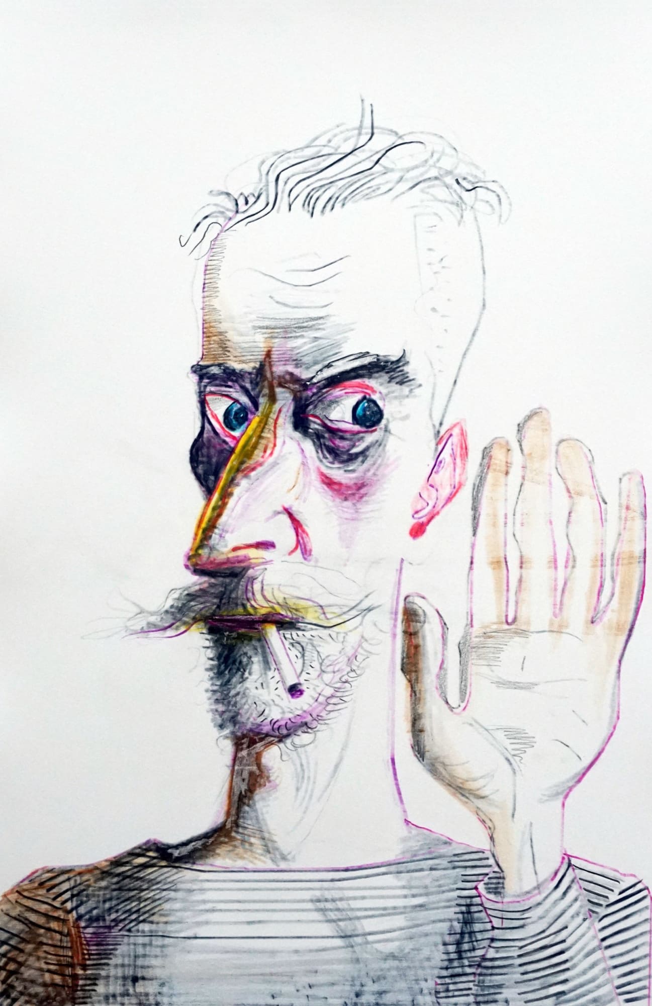 John Byrne, Untitled (Self-Portrait With Hand II), 2018