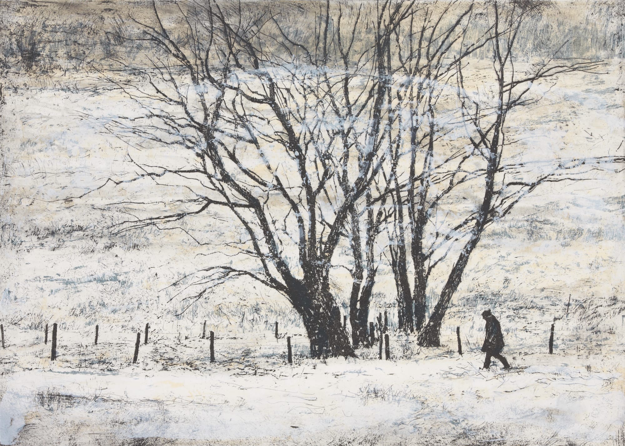 Victoria Crowe, Large Tree Group, Winter, 2014