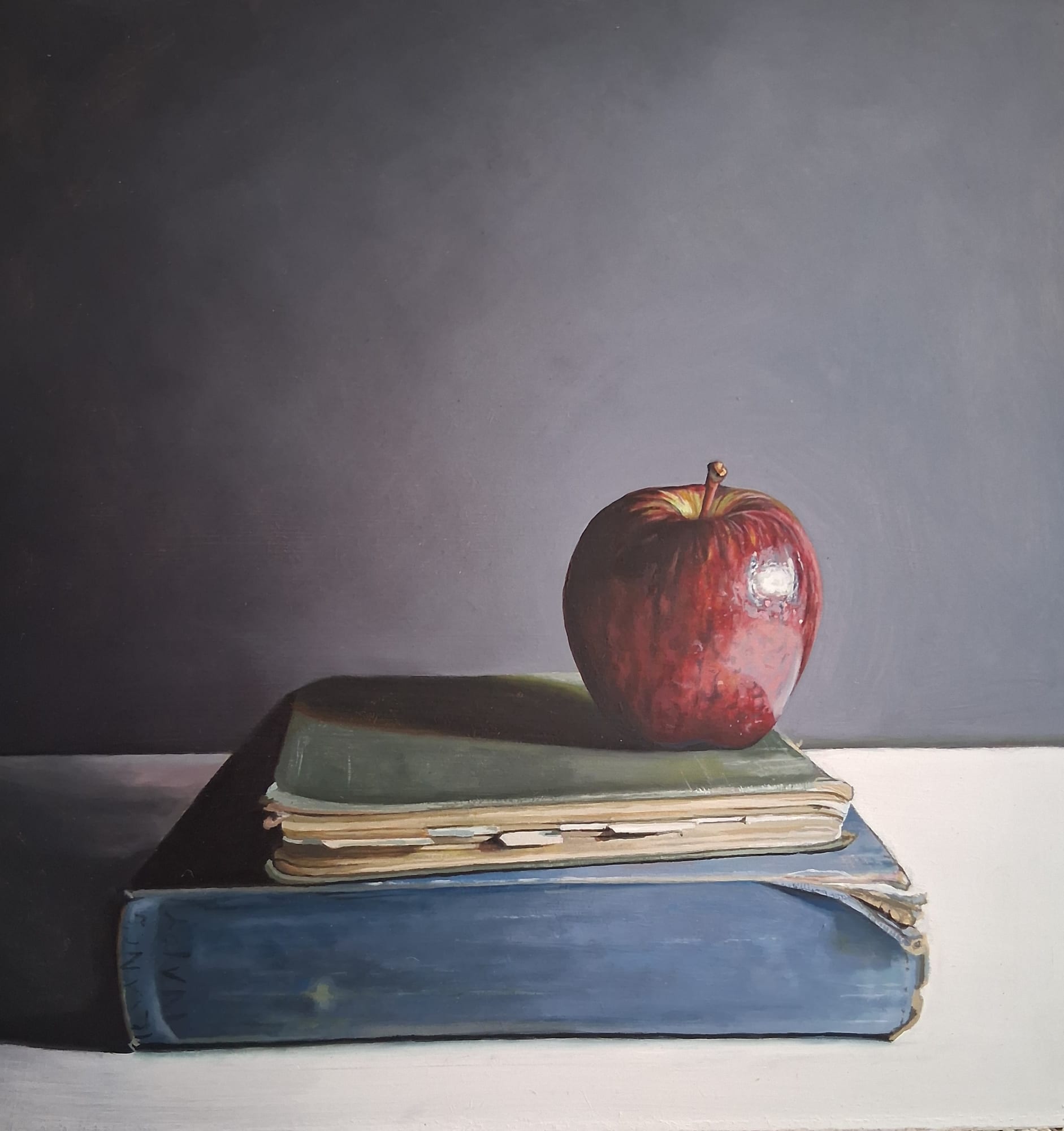 Jane Cruickshank, Apple on Blue Book II