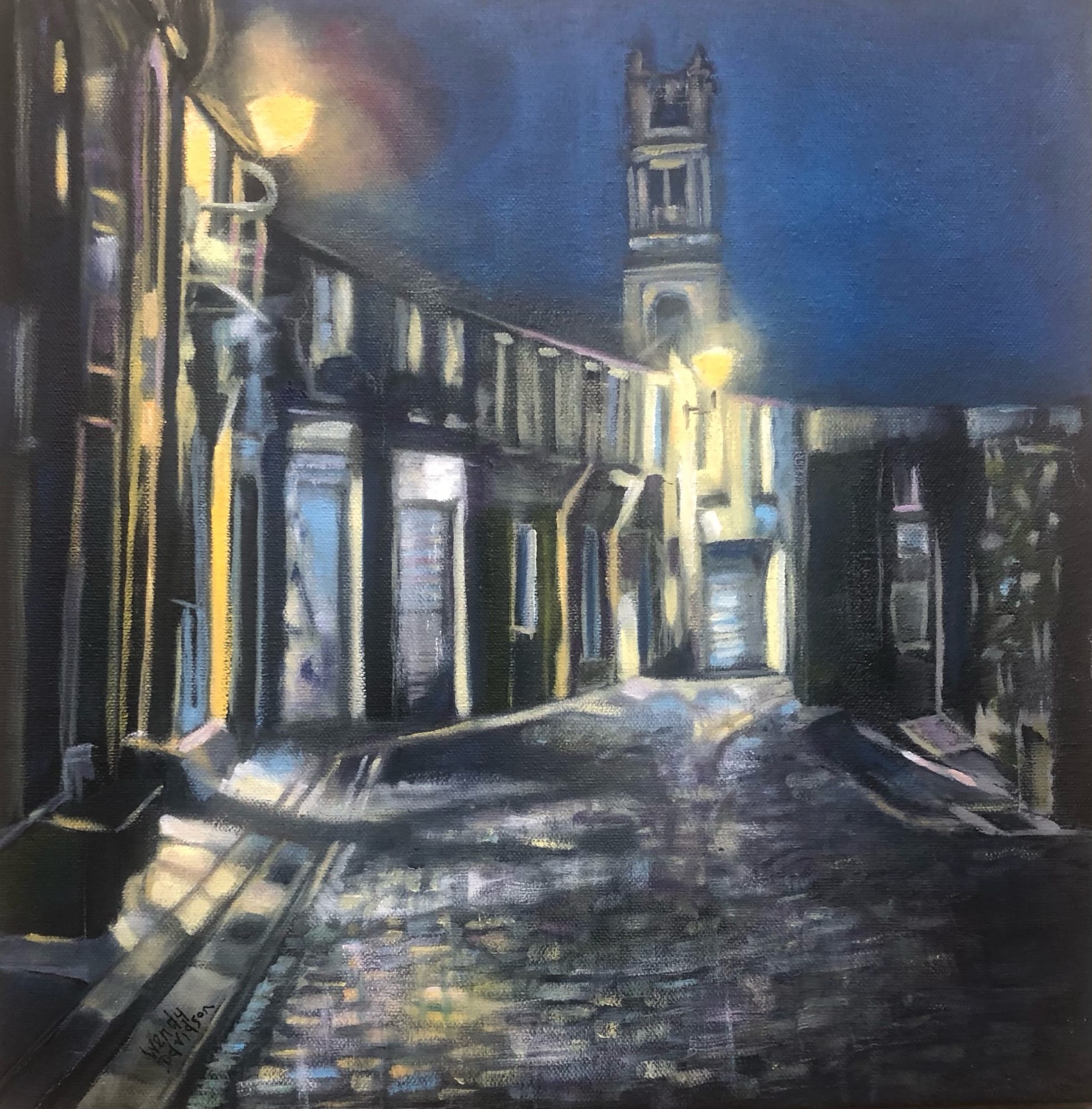 Wendy Davidson, Circus Lane at Night