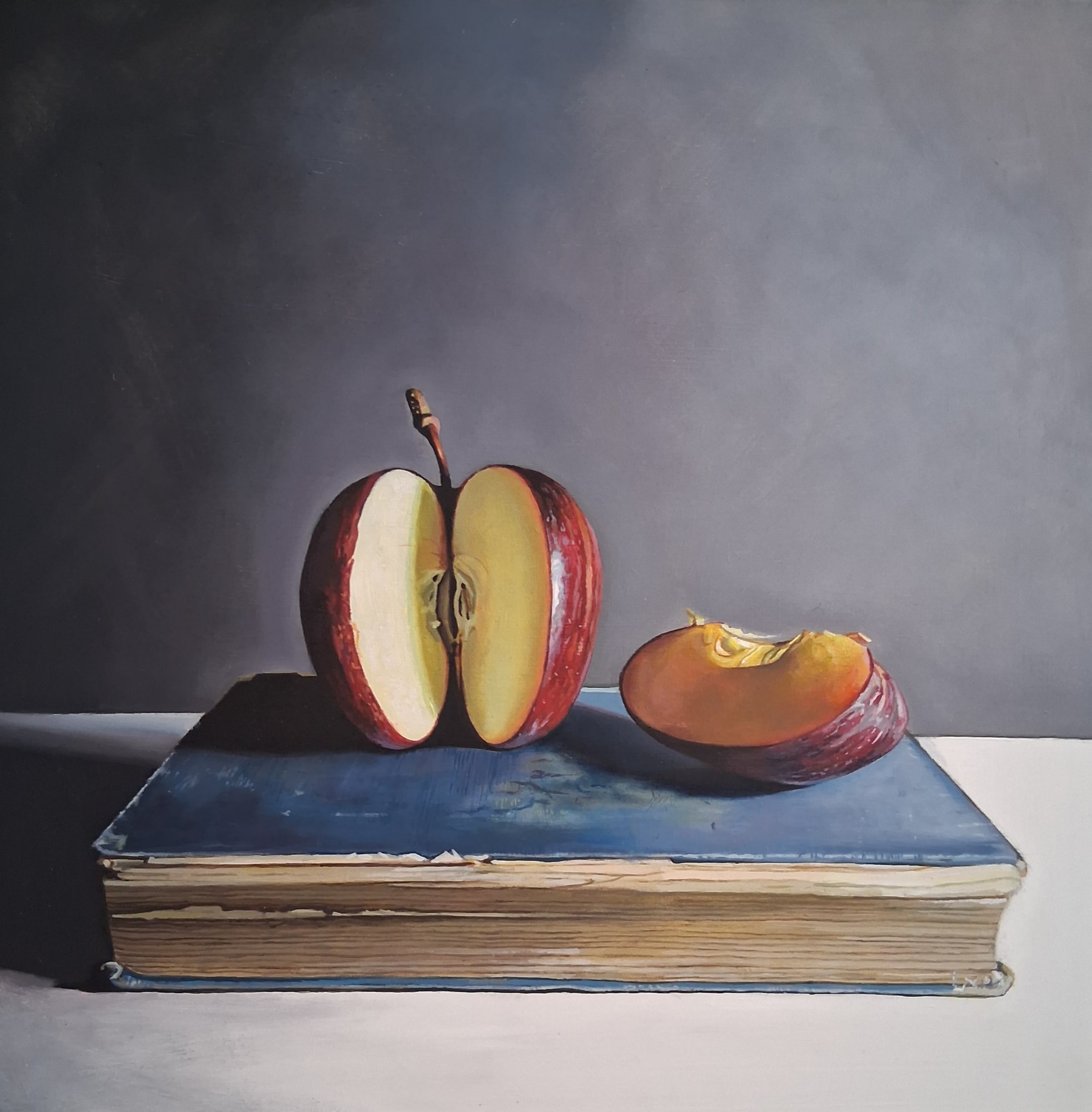 Jane Cruickshank, Apple on Blue Book I