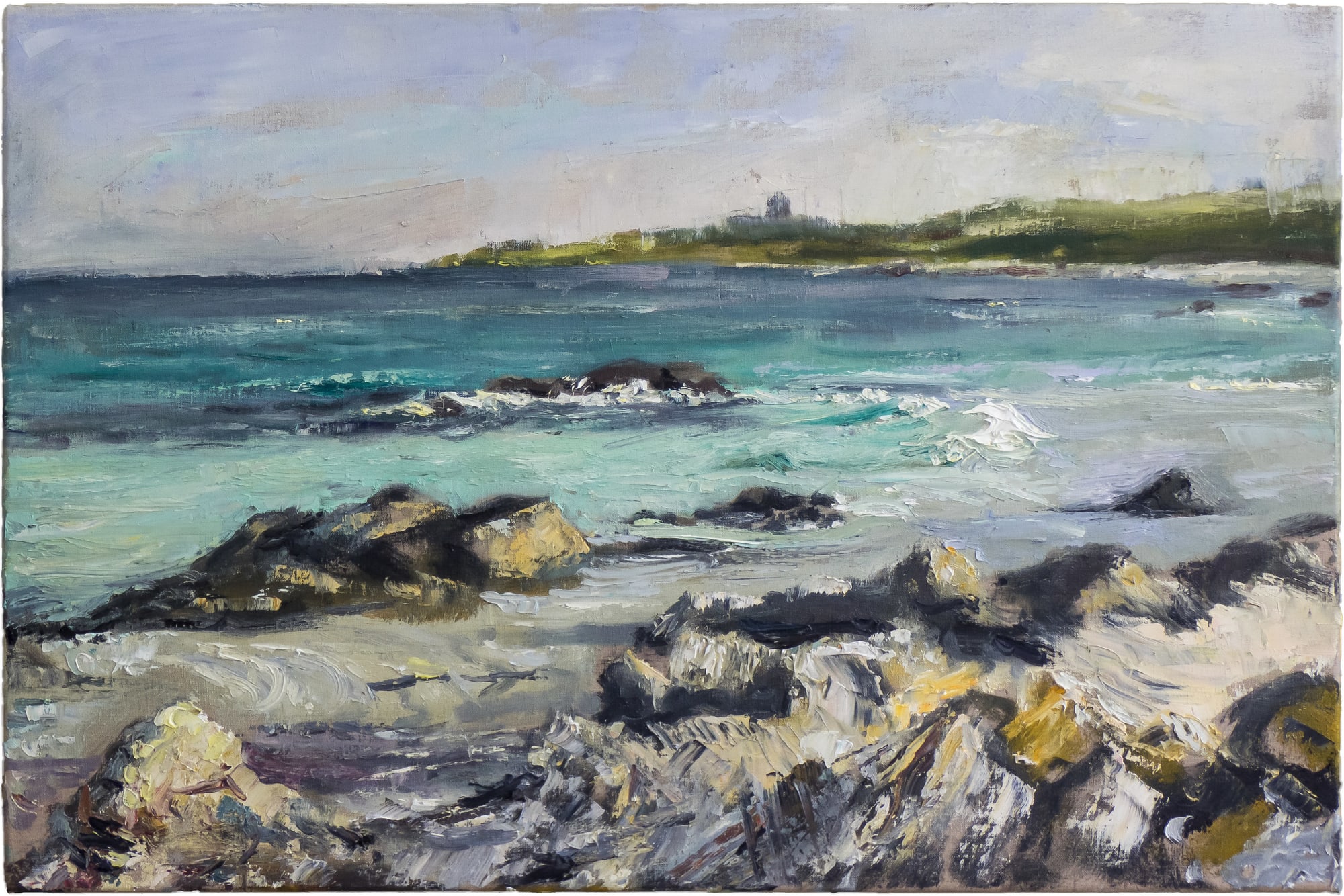 Rose Strang, Iona Abbey from North Beach