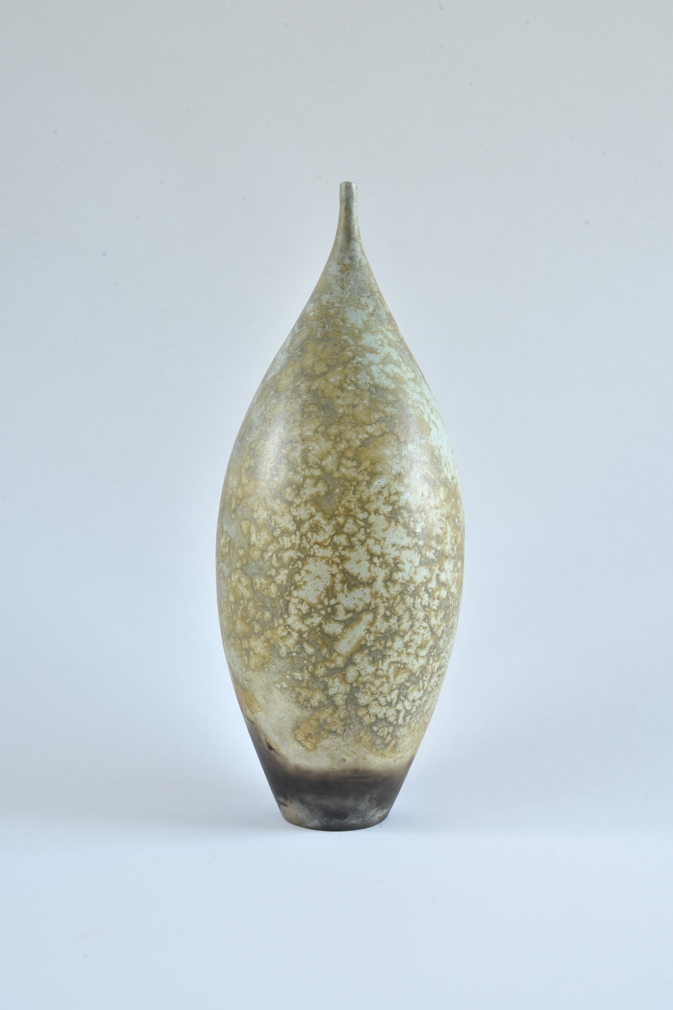 Janene Waudby, Large Yellow Smokefired bottle