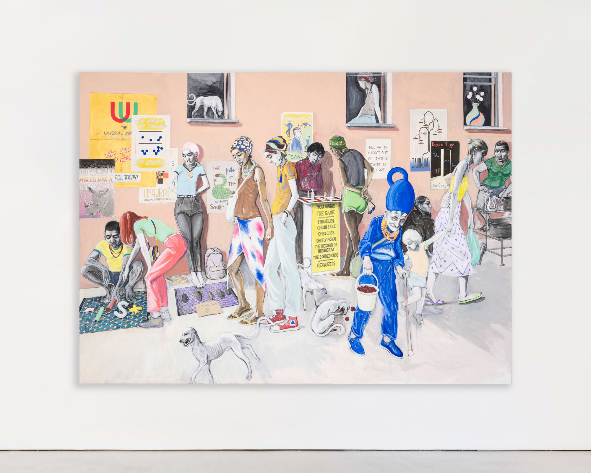 Charles Avery, Untitled (Street Scene with Seer in Full Blue), 2023 GRIMM