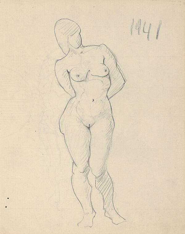 Francis Newton Souza, Untitled (Nude figure), 1941