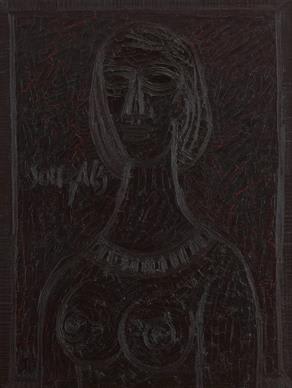 Francis Newton Souza, Portrait of a Girl, 1965