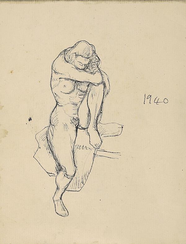 Francis Newton Souza, Untitled (Nude), 1940