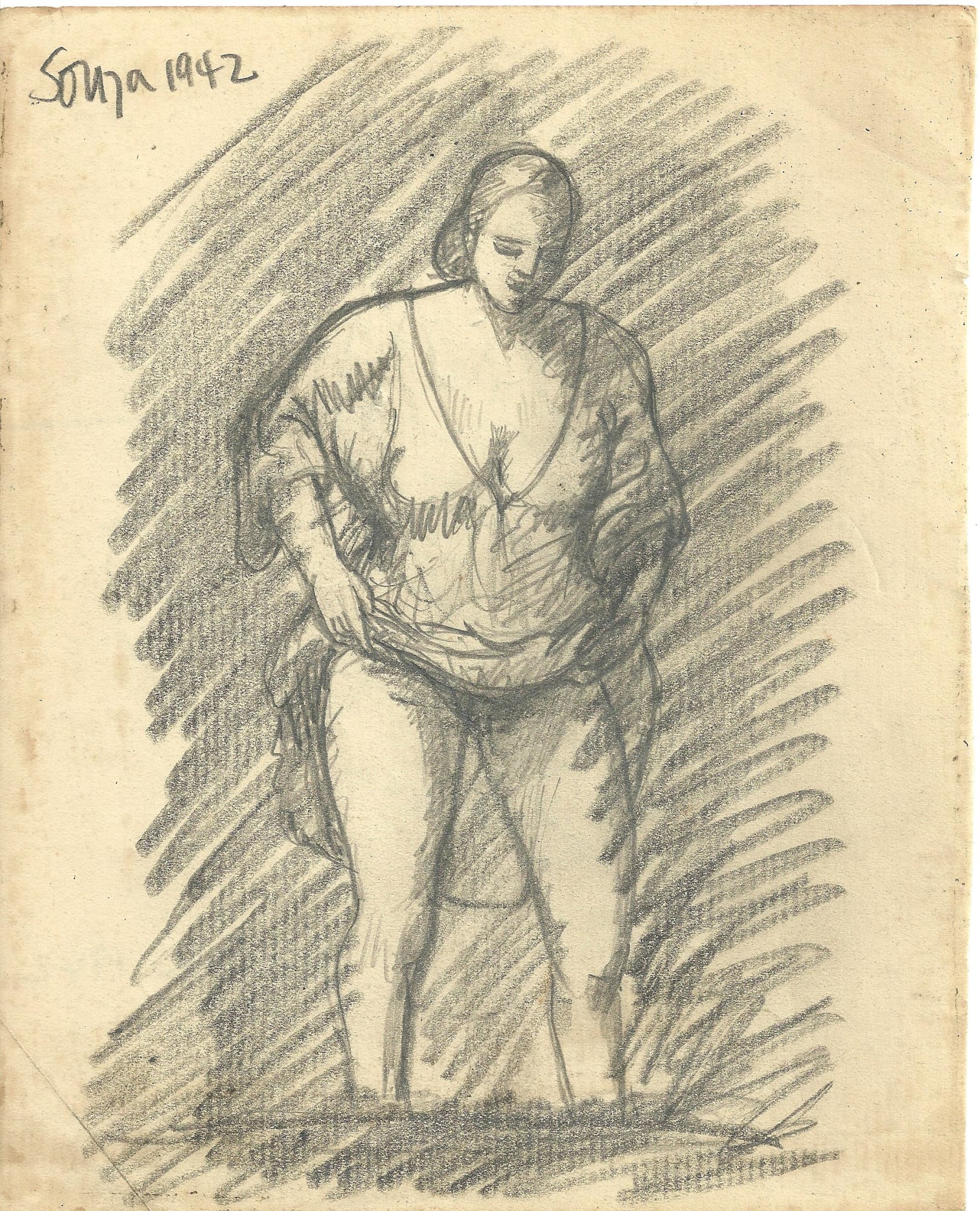Francis Newton Souza, Untitled (after Rembrandt) recto ; Untitled verso, 1942