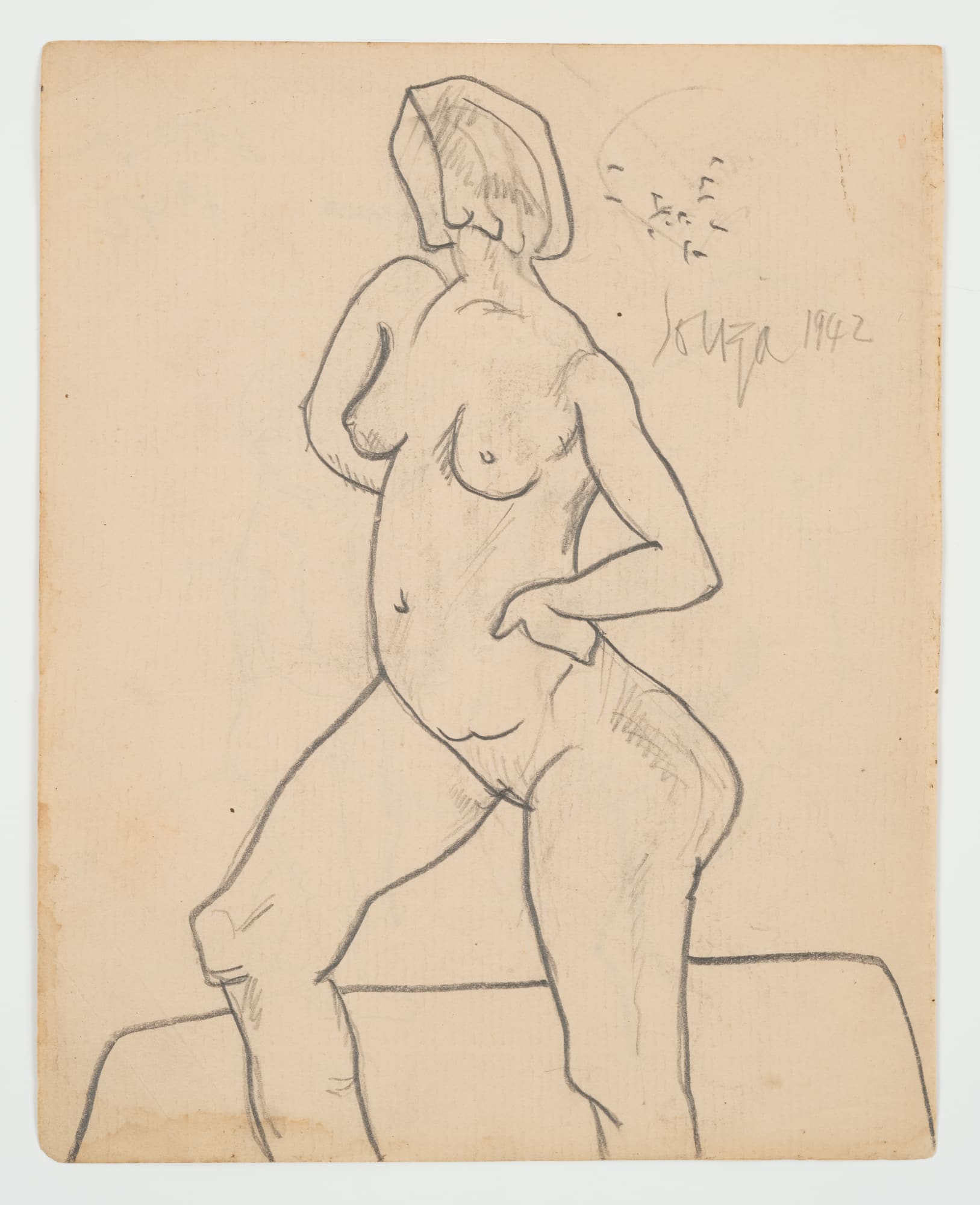 Francis Newton Souza, Untitled - (Figure Study), 1942