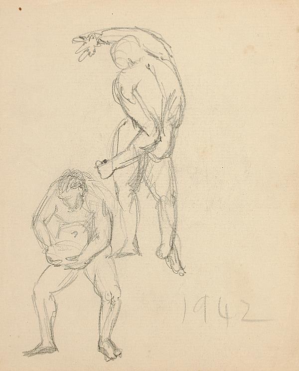 Francis Newton Souza, Untitled (Figure Studies), 1942