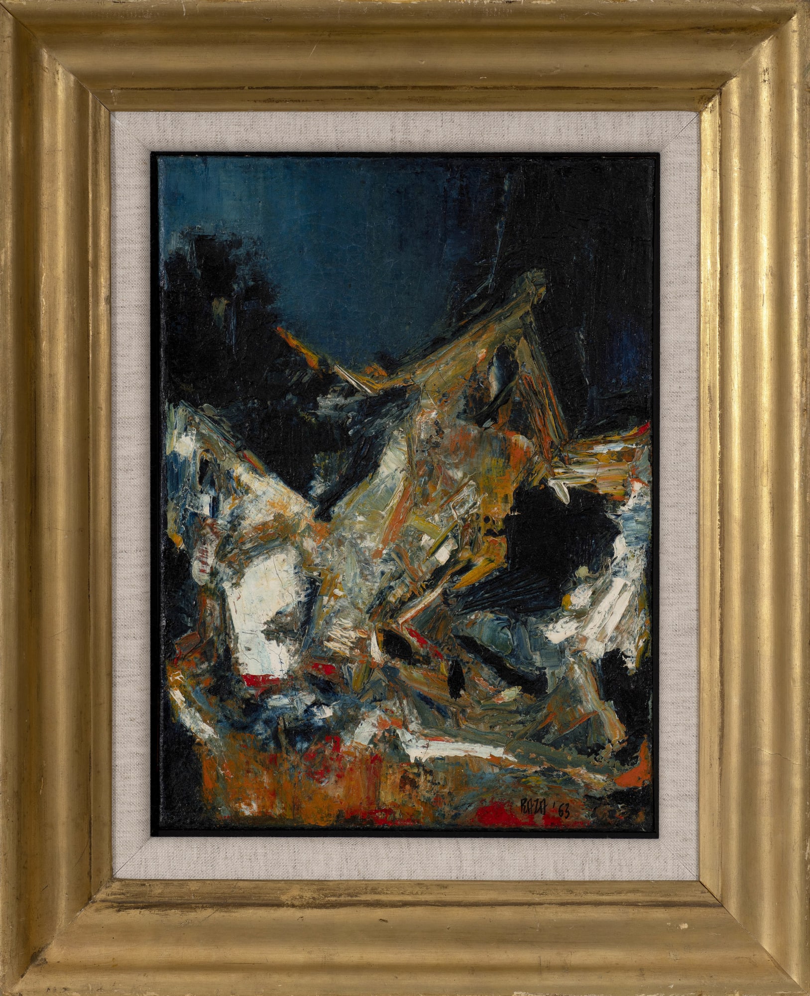 Sayed Haider Raza, Untitled (Maisons), 1963