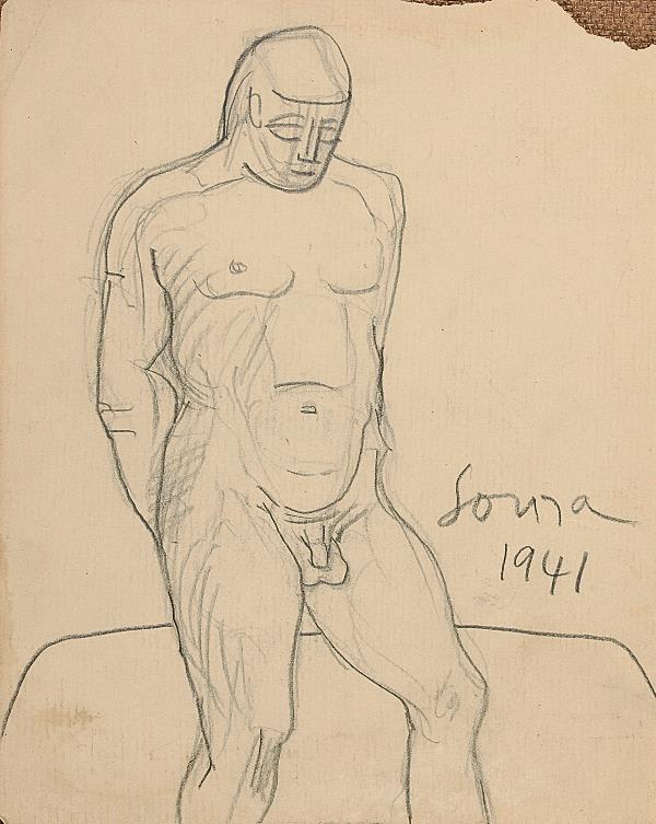 Francis Newton Souza, Untitled (Nude), 1941