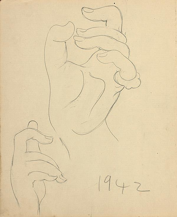 Francis Newton Souza, Untitled (Hands), 1942
