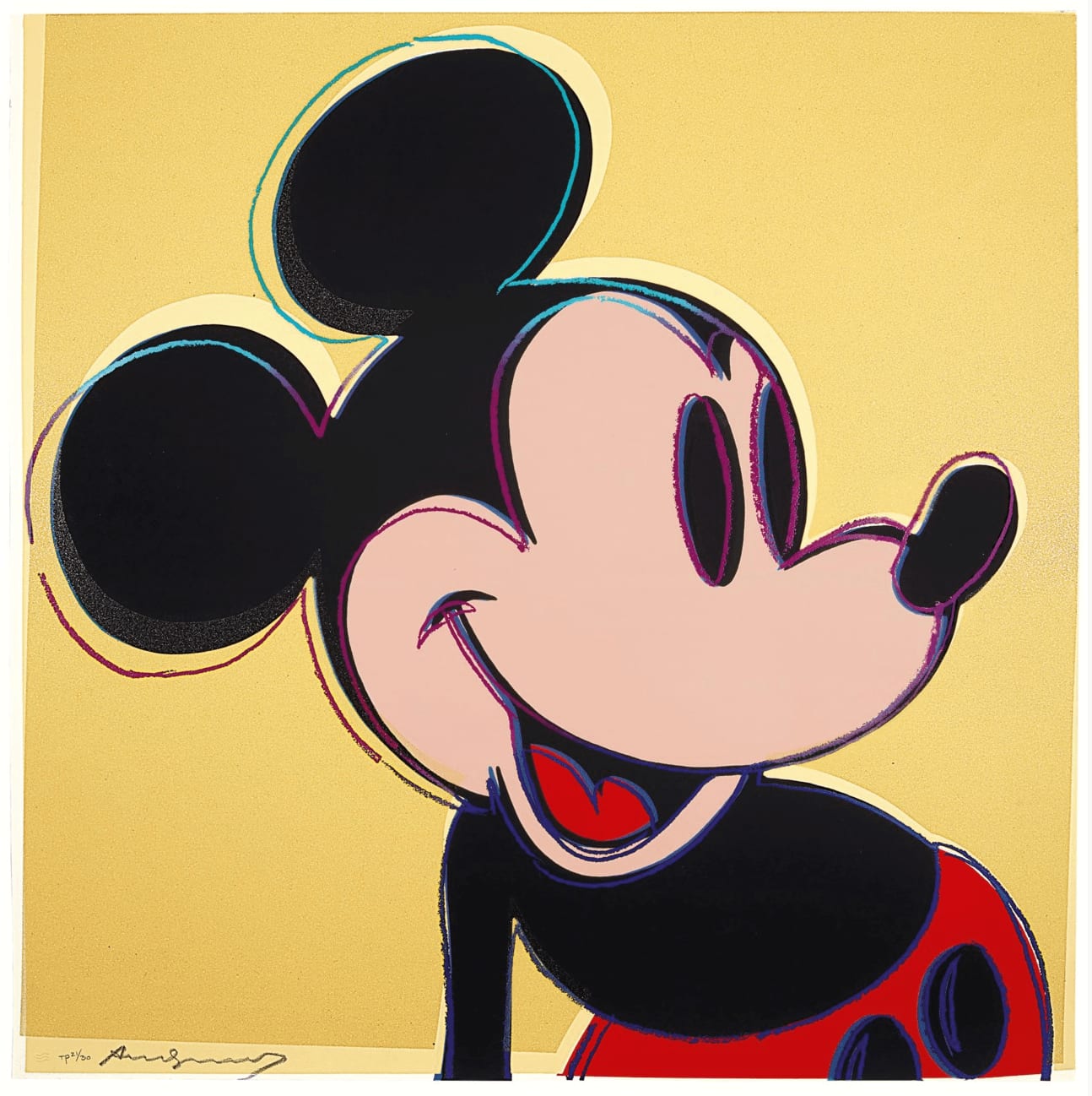 Andy Warhol, Mickey Mouse Trial Proof TP 21/30 from Myths, 1981
