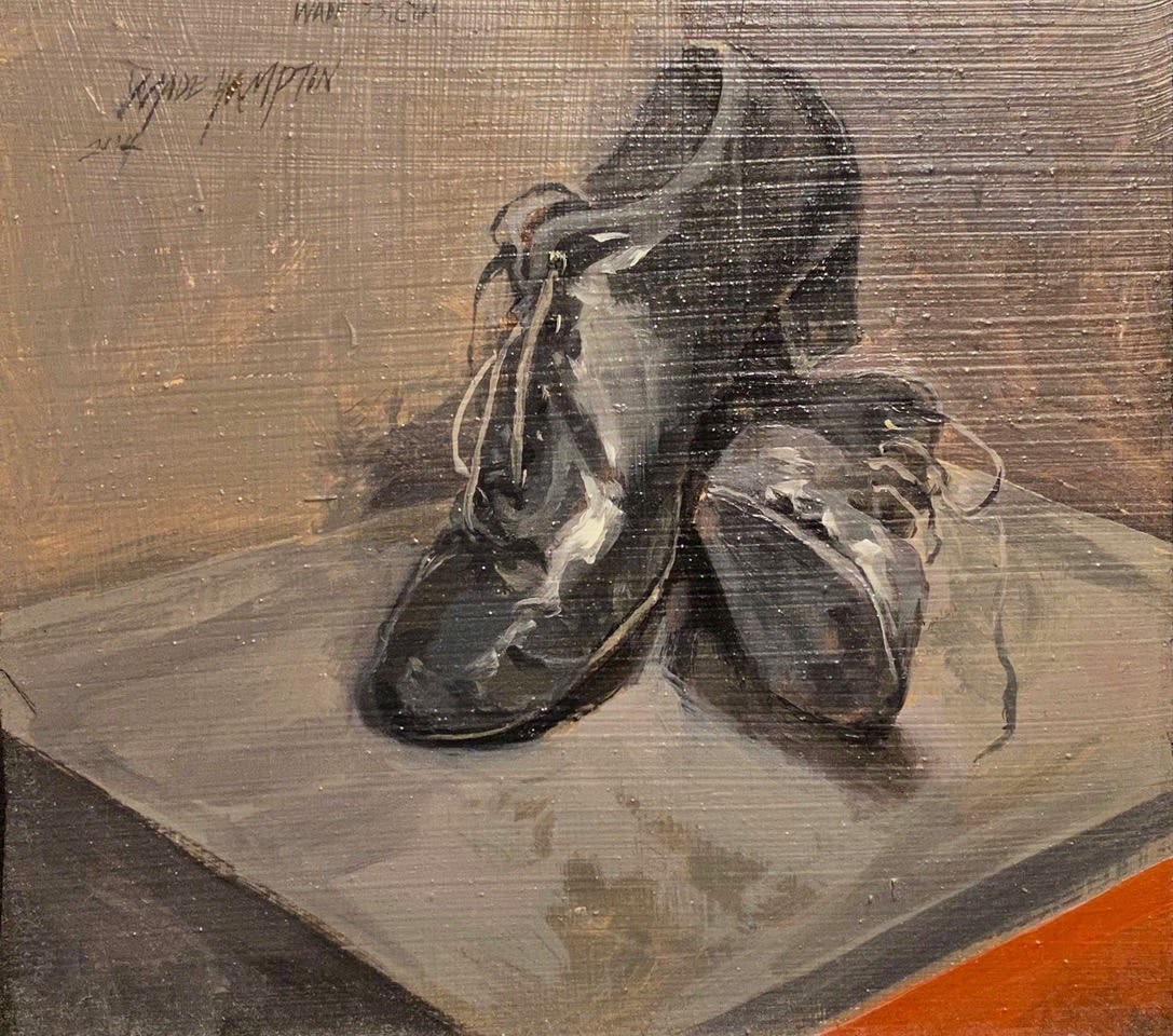 Wade Hampton The Cubans oil on wood 13 x 13 in 33 x 33 cm