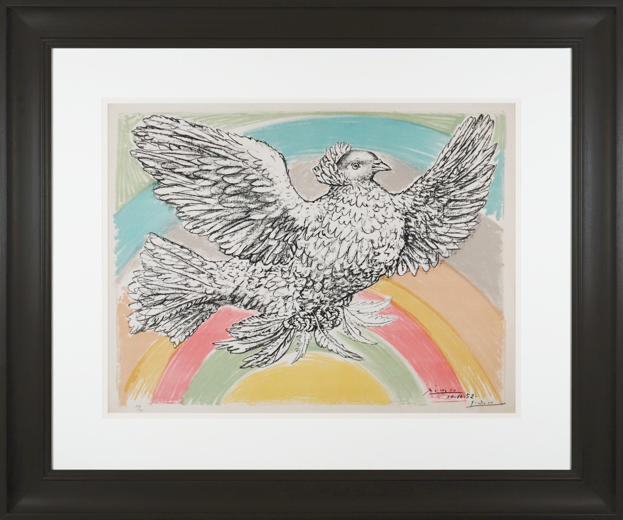 Pablo Picasso, Colombe Volant (à l'Arc-en-ciel), 1952