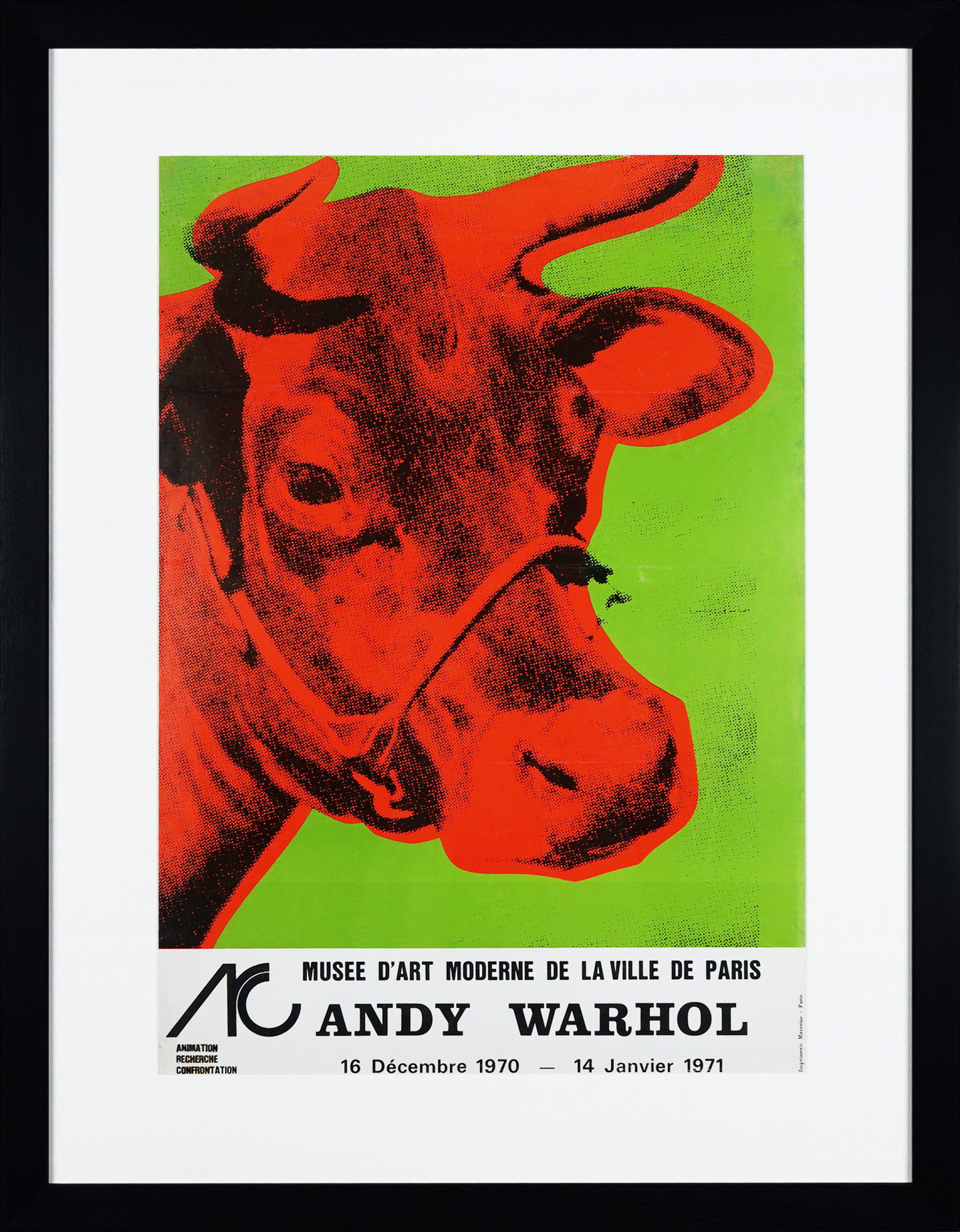Andy Warhol, Red Cow Poster - Musée d'Art Moderne de la Ville de Paris, 1970