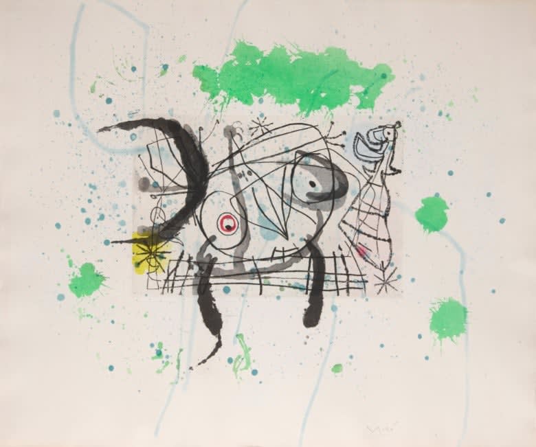Joan Miro, Fissures VI - Hand signed, 1969