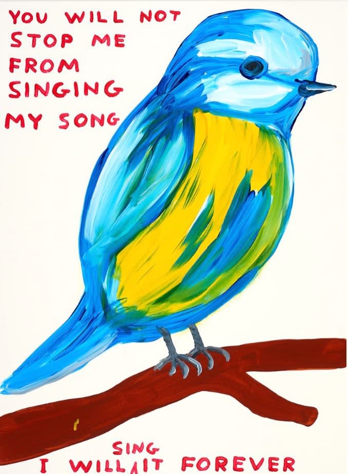 David Shrigley, You Will Not Stop Me From Singing My Song, 2021