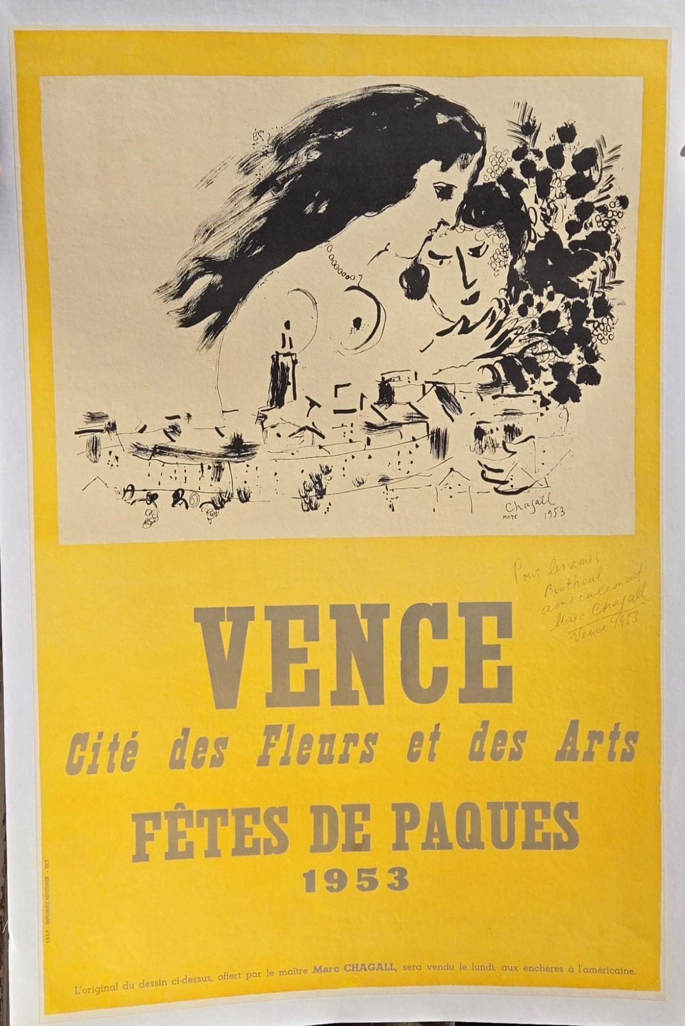 Marc Chagall, Vence (Signed), 1953