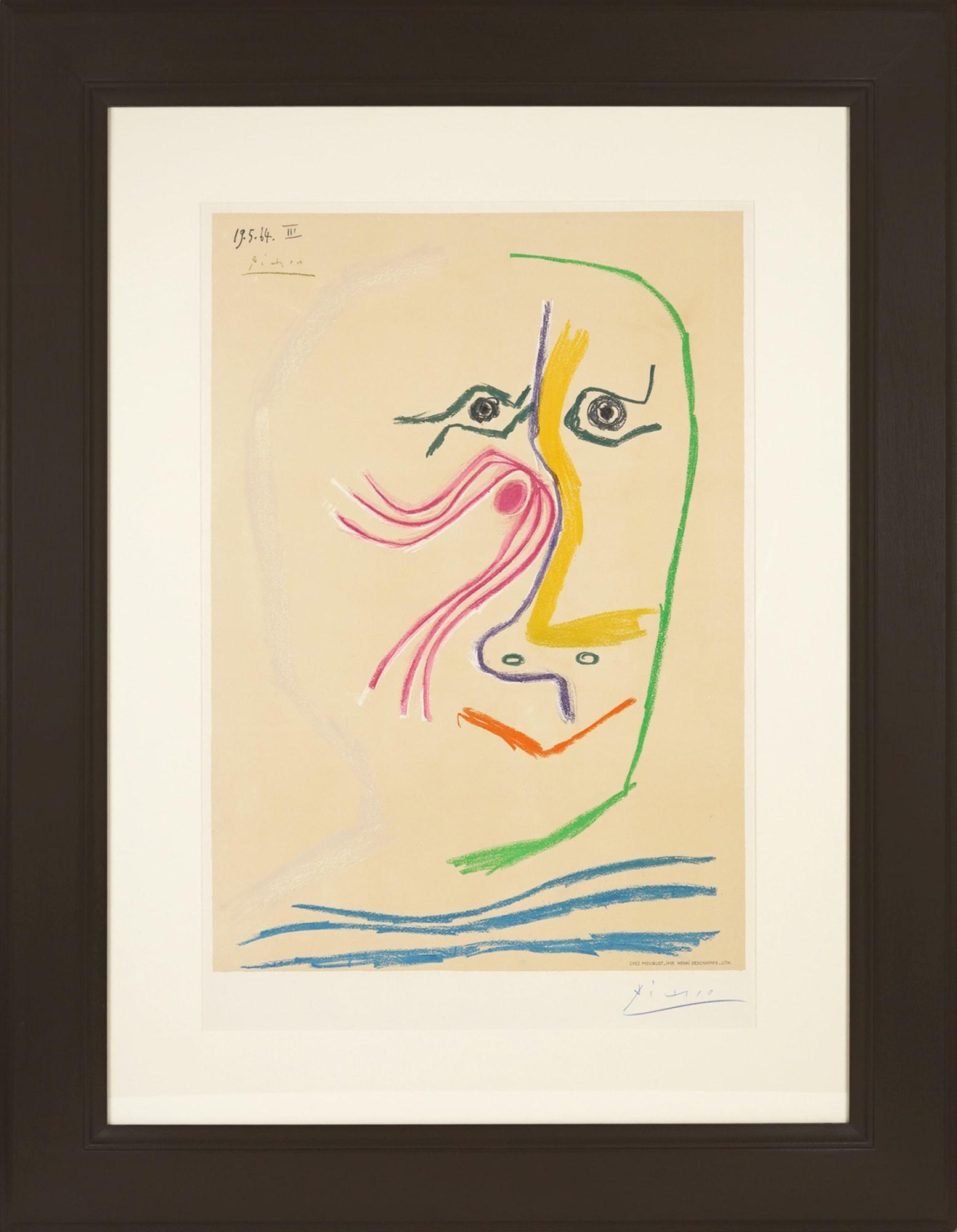 Pablo Picasso, Tête d'Homme (Hommage à René Char), 1969