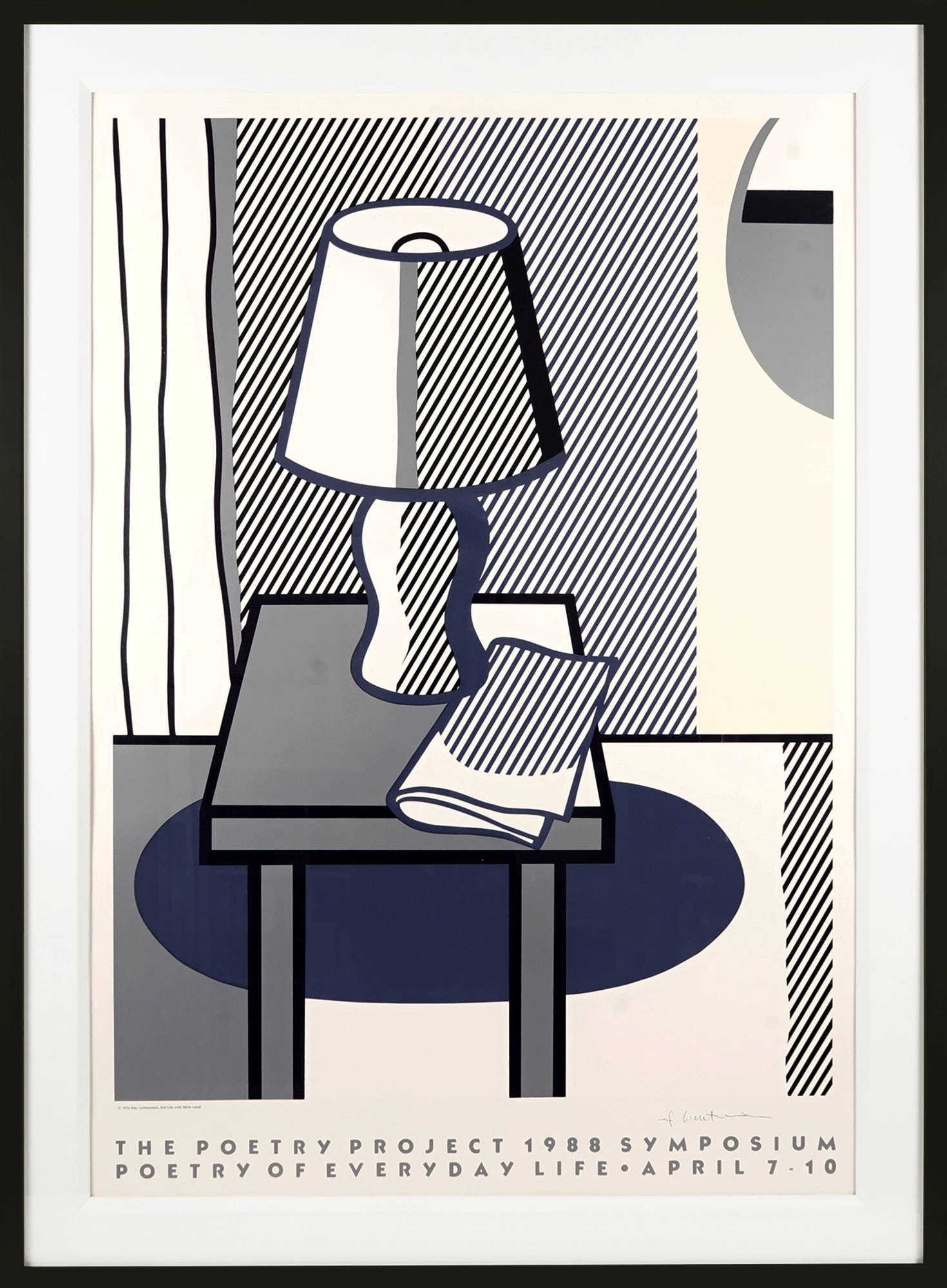 Roy Lichtenstein, The Poetry Project Symposium Hand-signed Poster, 1988