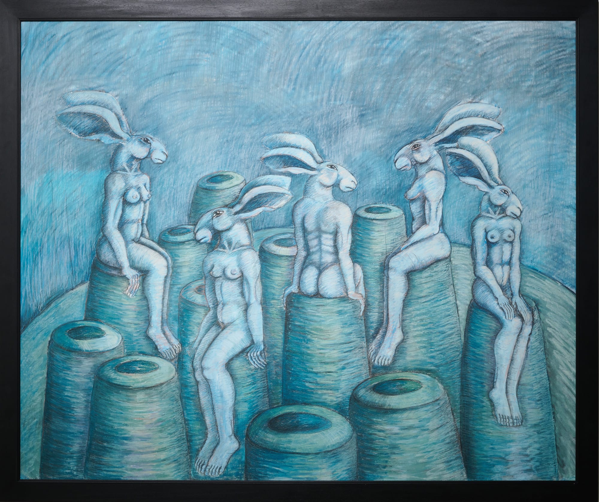 Sophie Ryder, Ladyhares on Sea Vegetables, 2002