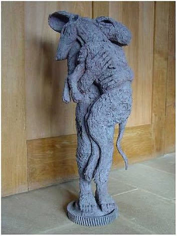 Sophie Ryder, Lady Hare with Dog II, 2001