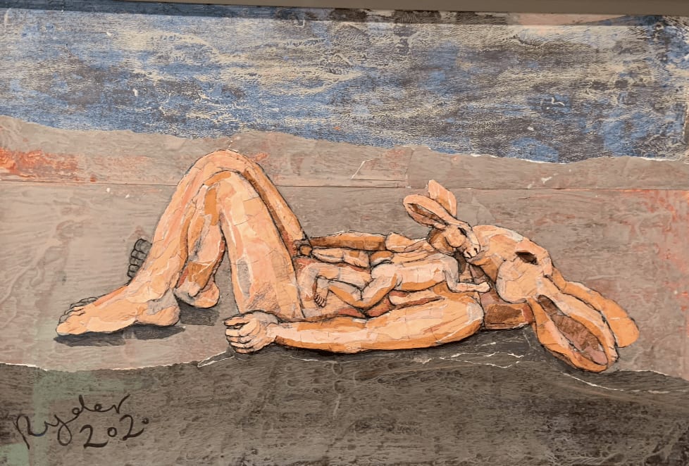 Sophie Ryder, Reclining Mother and Baby (back), 2020