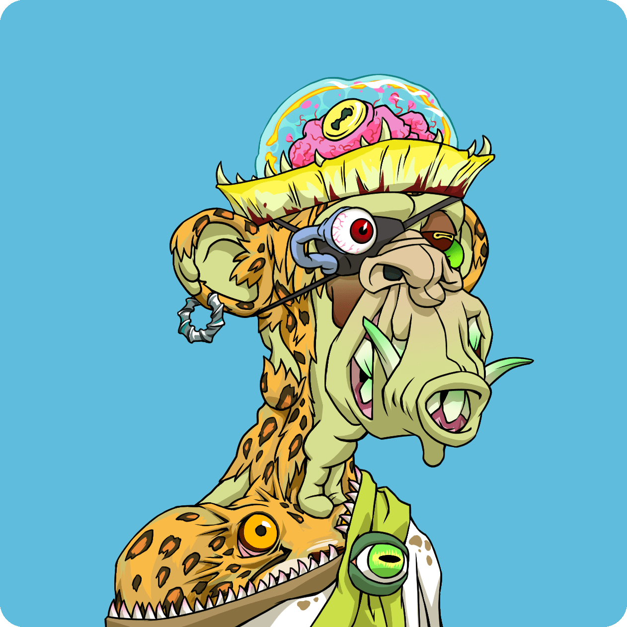 Mutant Ape Yacht Club, Mutant Ape #4245, 2021