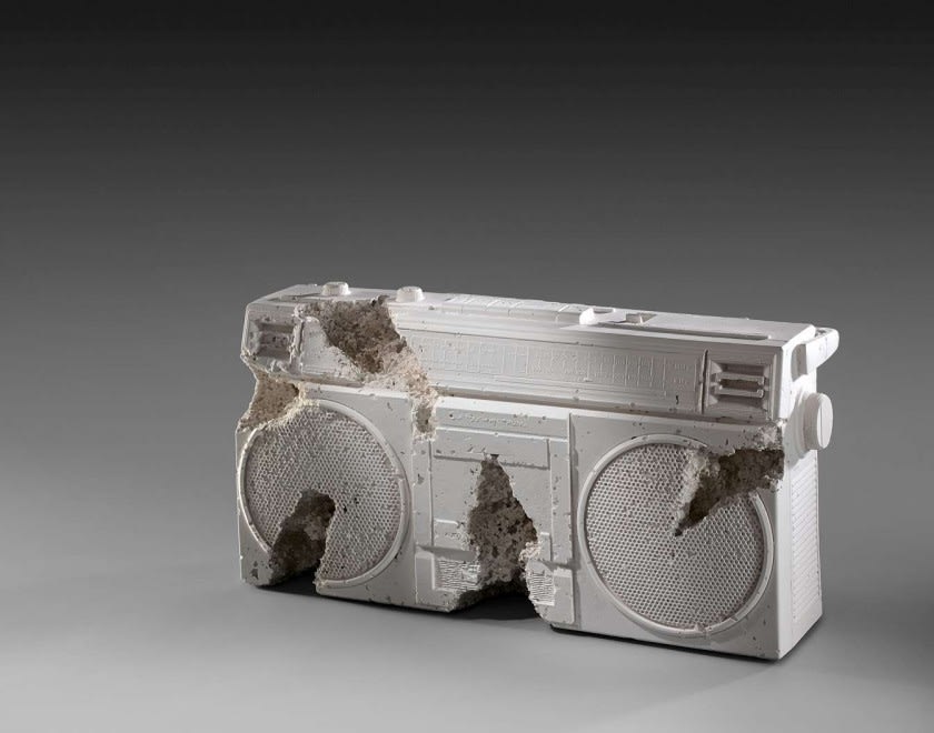 Daniel Arsham, Future Relic 08: Boombox Stereo, 2017