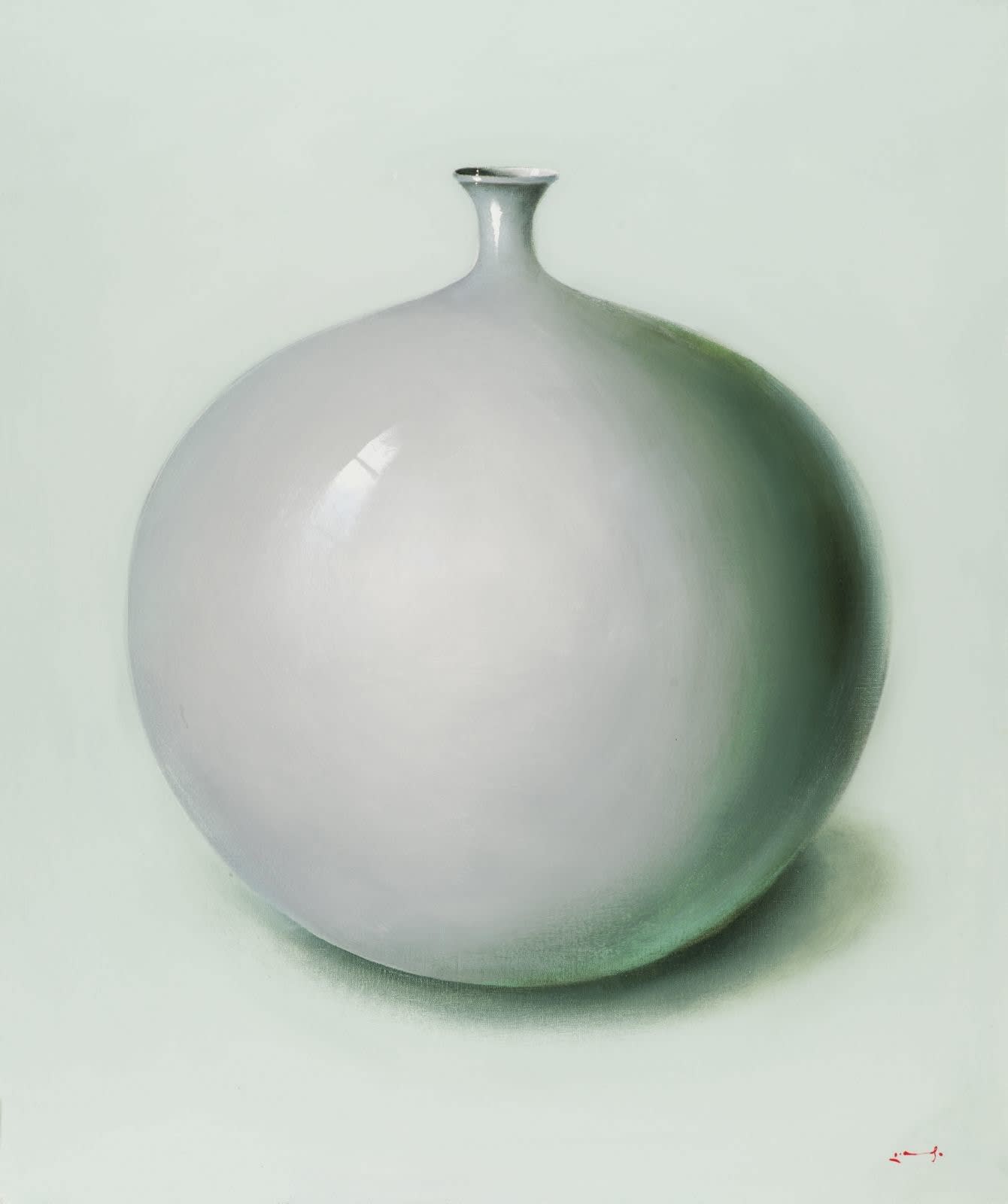 Konstantin Totibadze, Grey round vase, 2022