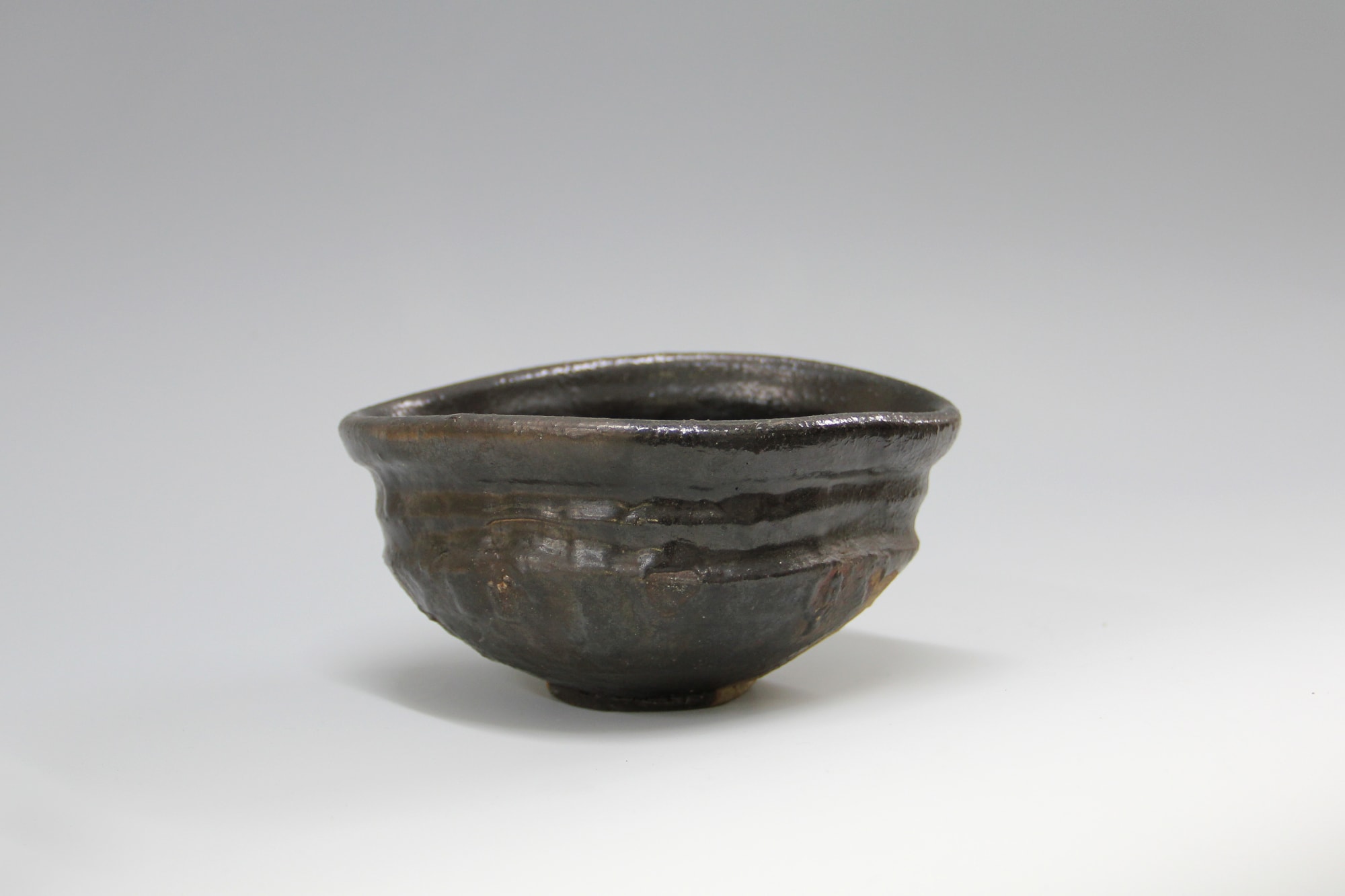 Shiro Tsujimura, Black Tea Bowl, Oribe Style