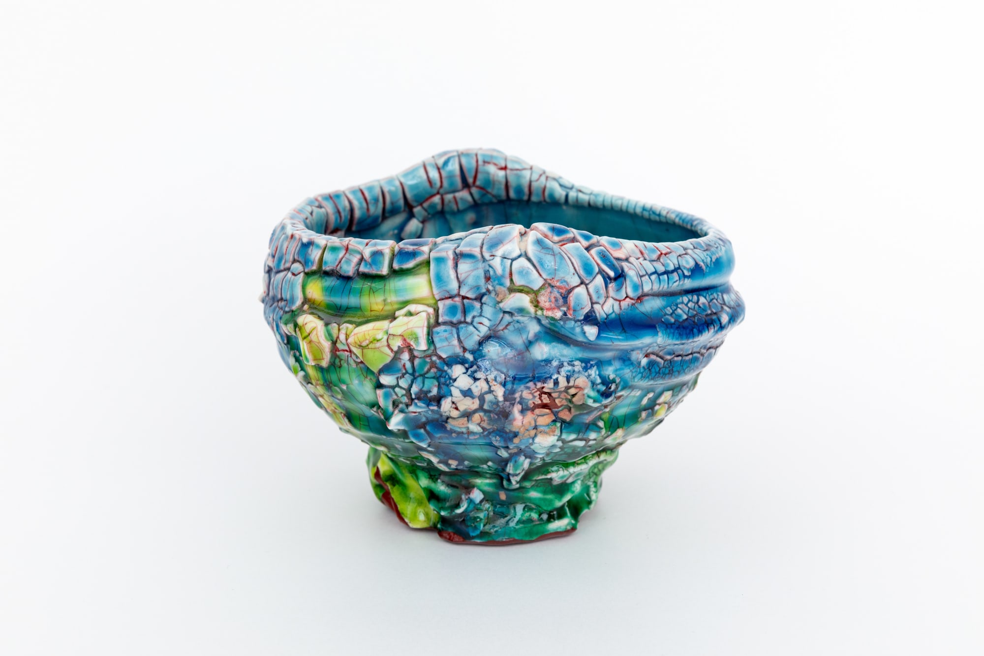 Kodai Ujiie, 織部漆朱塗茶盌【非売/Not for Sale】